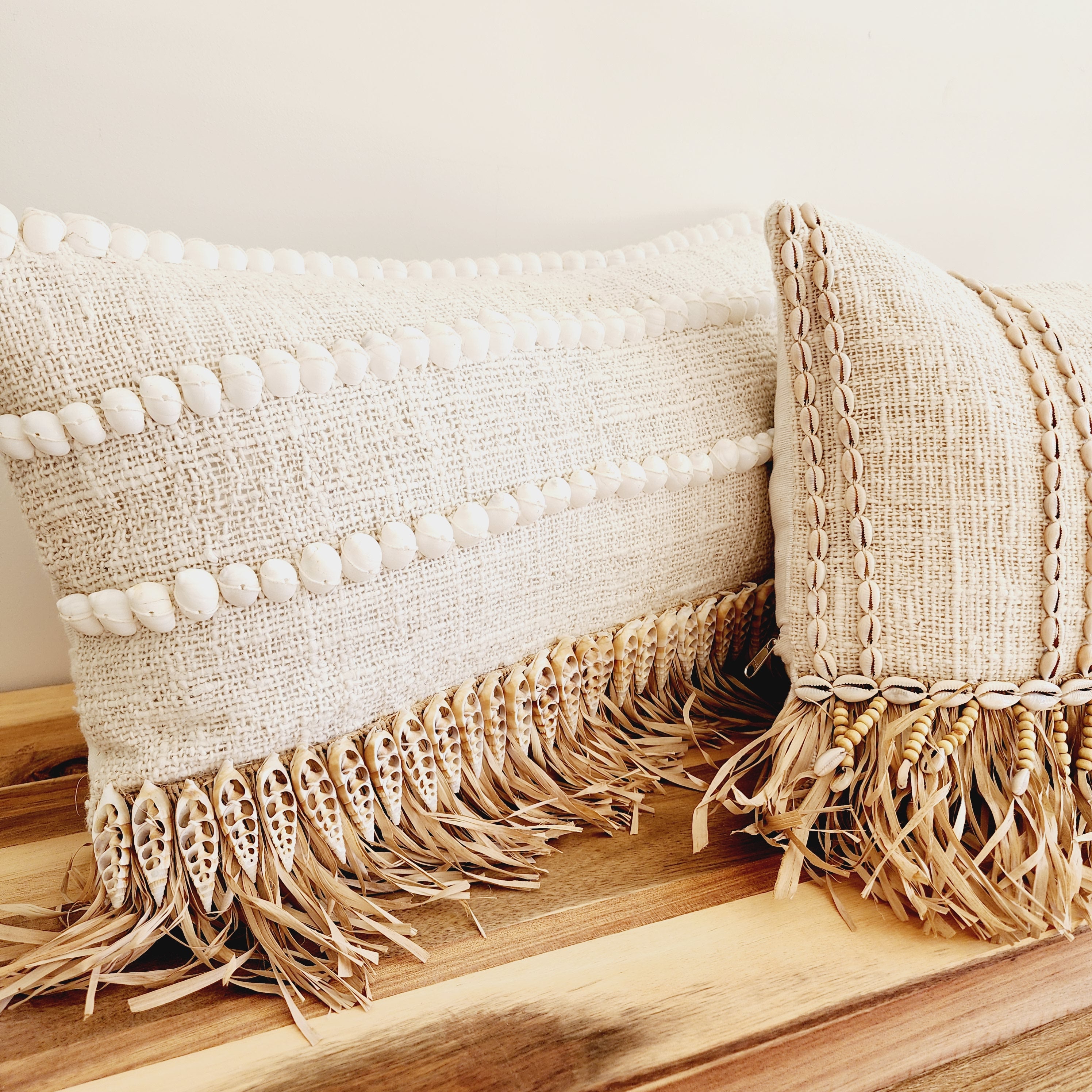 Island Shell Fringe Cushion Cover | 30x50cm