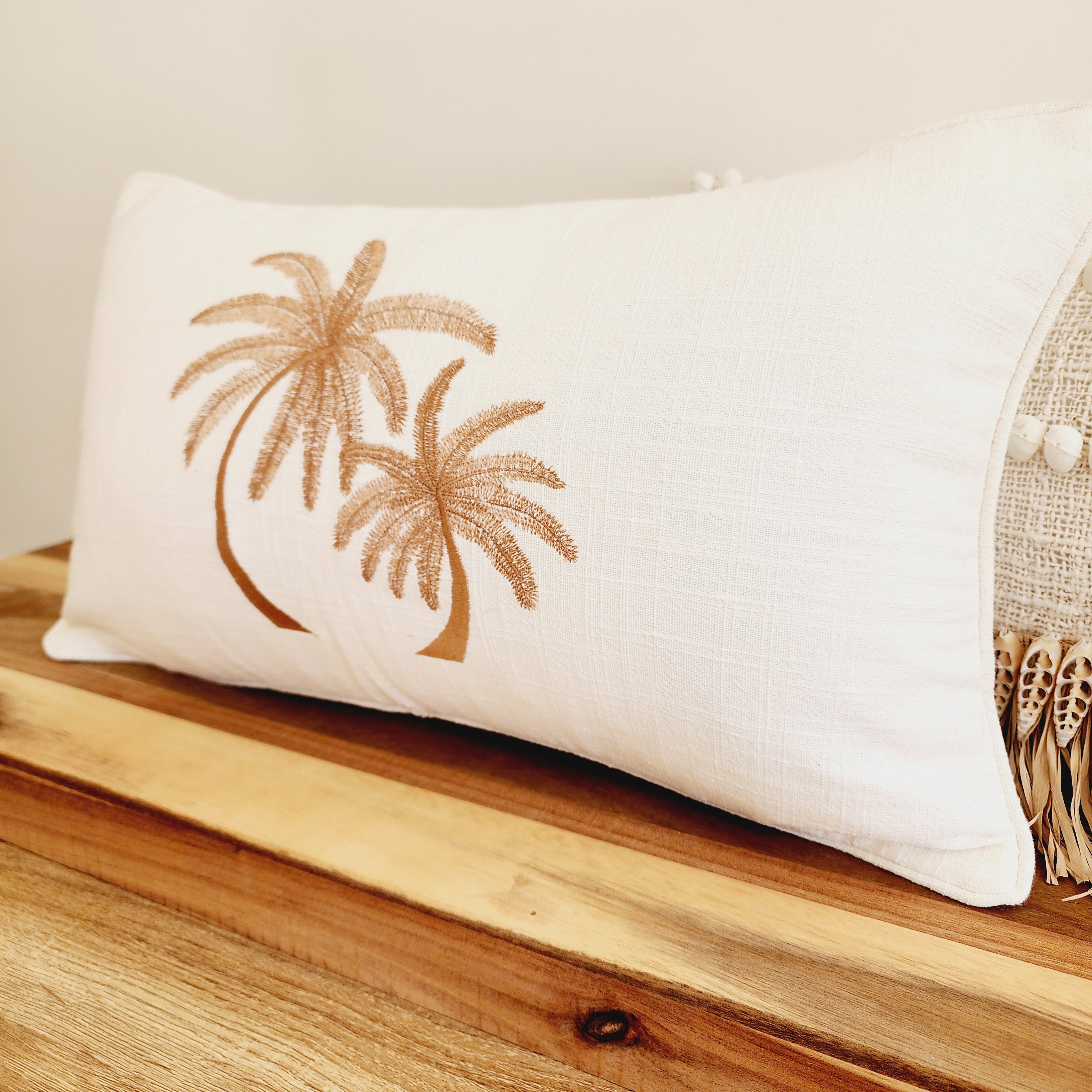 Cinnamon Palms Lumbar Cushion Cover | 30x50cm