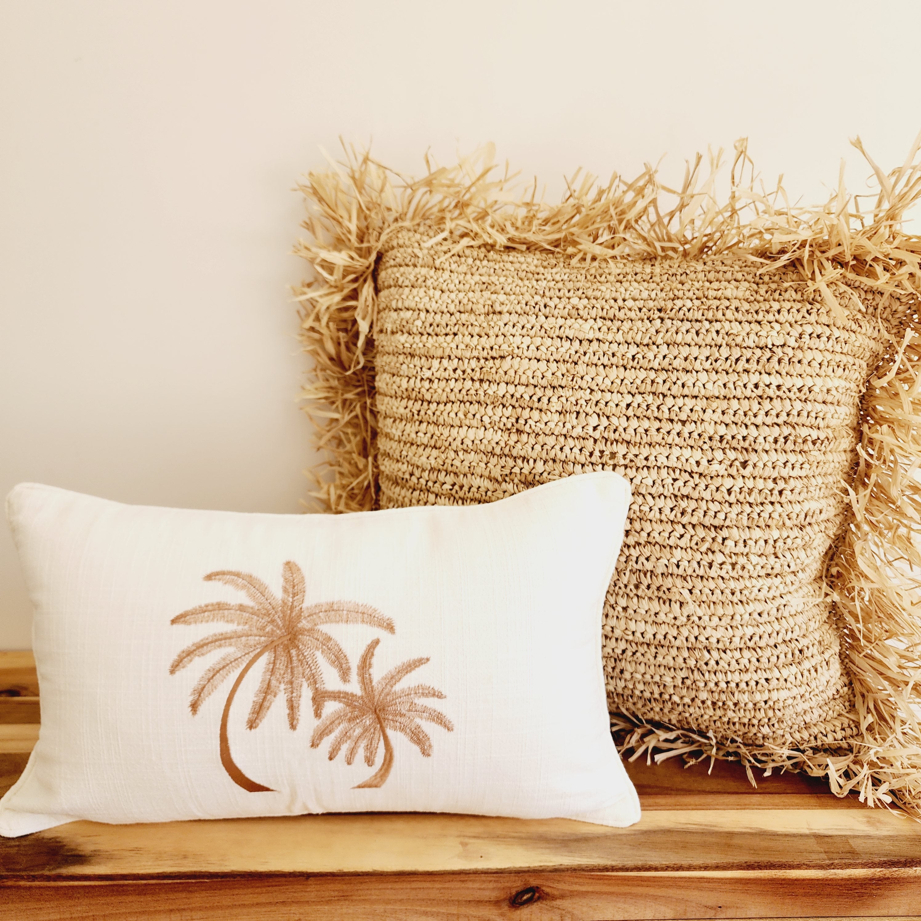 Cinnamon Palms Lumbar Cushion Cover | 30x50cm