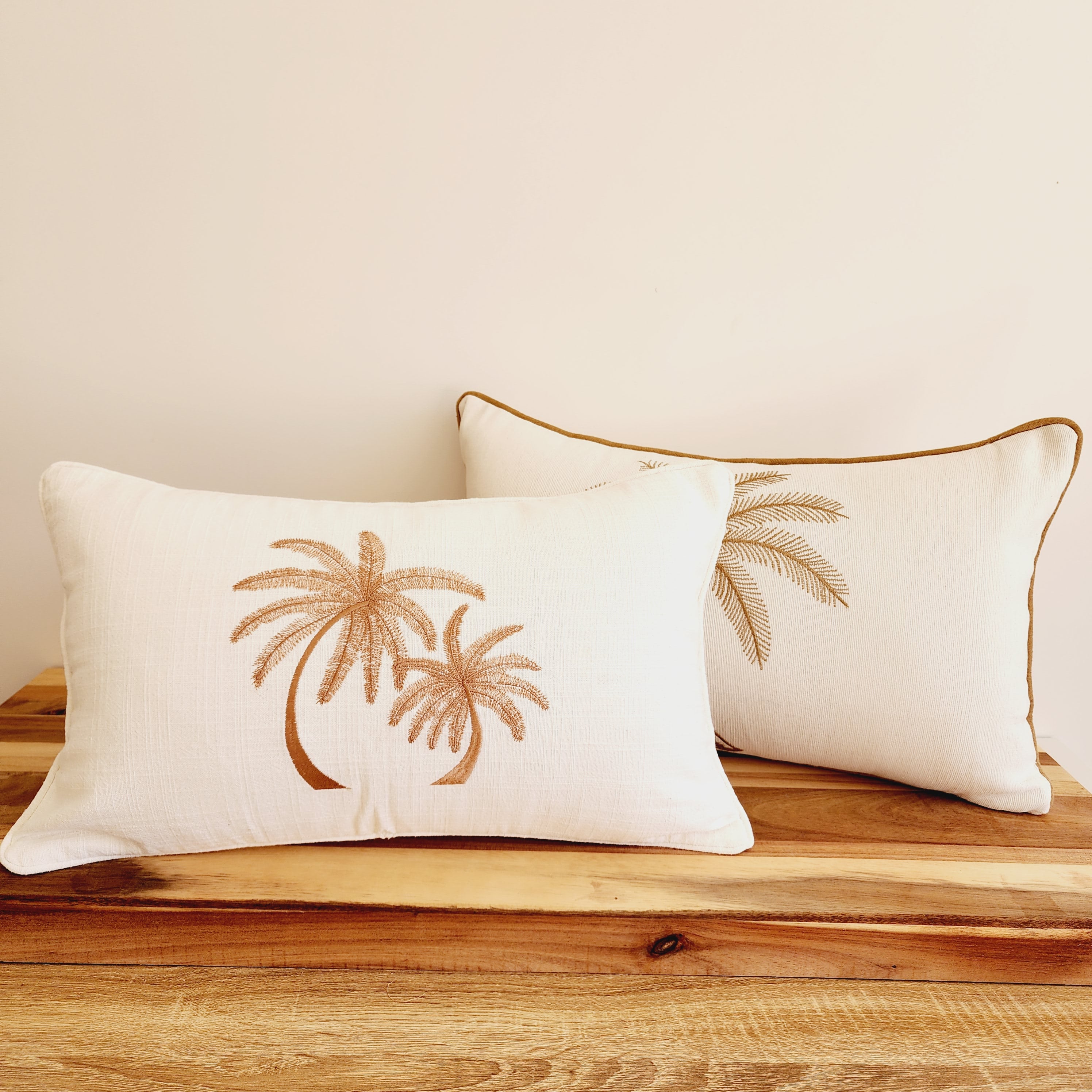 Cinnamon Palms Lumbar Cushion Cover | 30x50cm