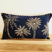 Midnight Palms Lumbar Cushion Cover | 30x50cm