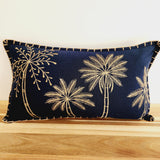 Midnight Palms Lumbar Cushion Cover | 30x50cm