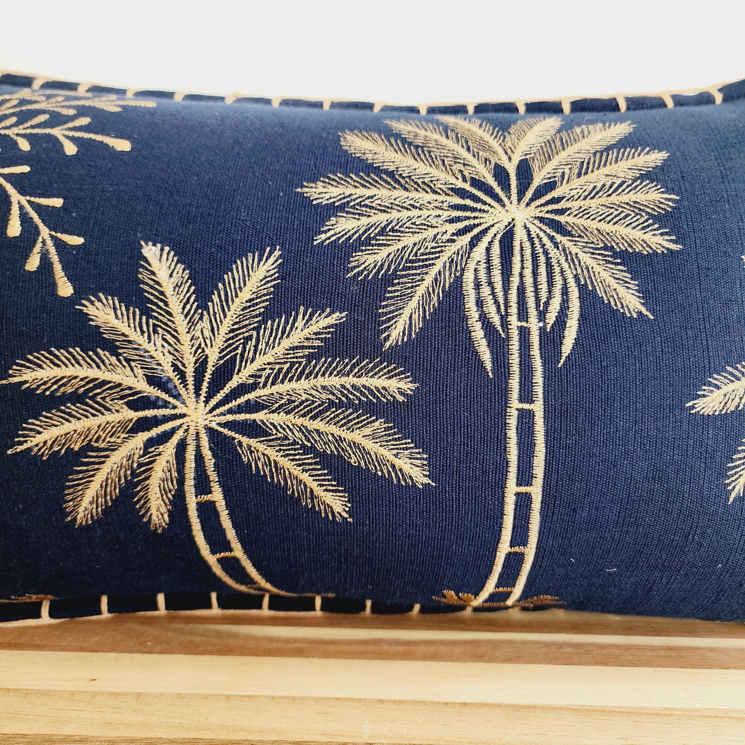 Midnight Palms Lumbar Cushion Cover | 30x50cm