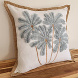 Blue Haze Palms Cushion Cover | 45x45cm