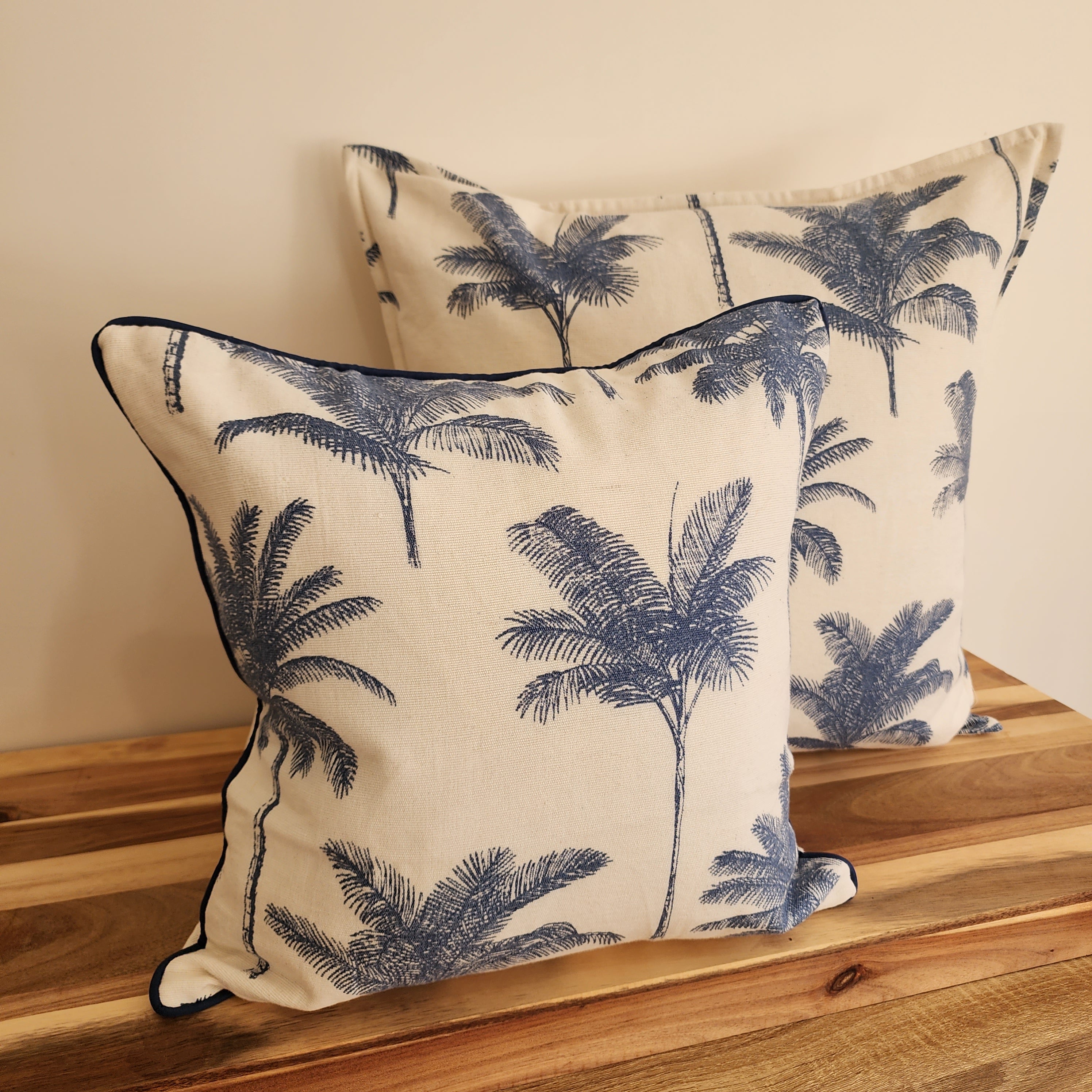 Hamptons Cotton Palm Cushion Cover | 50x50cm