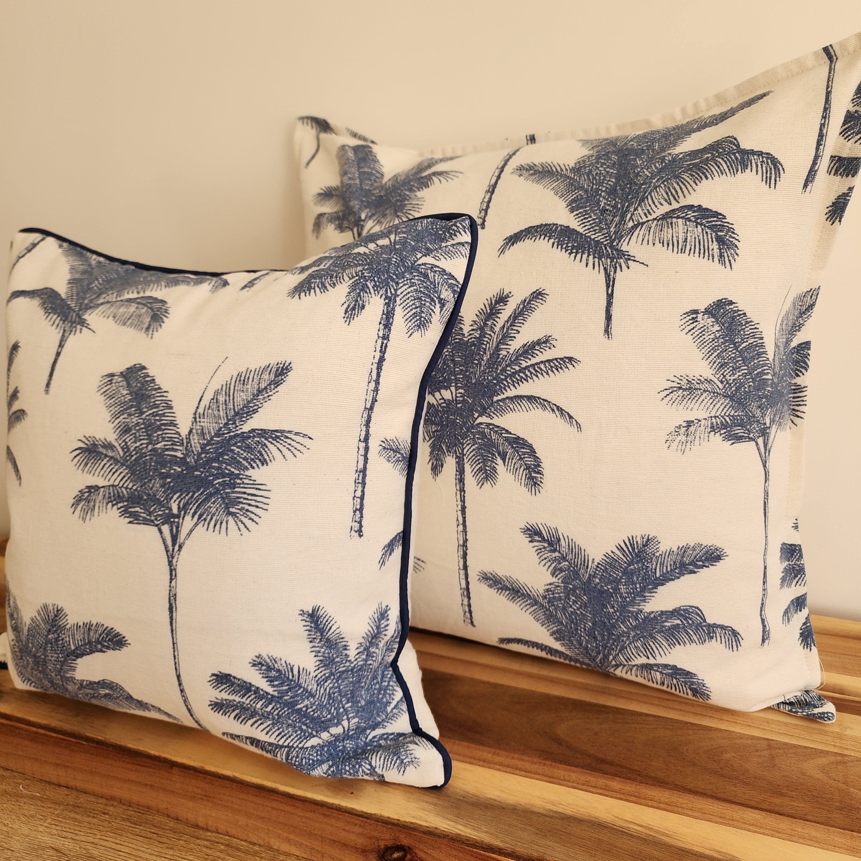 Hamptons Cotton Palm Cushion Cover | 50x50cm