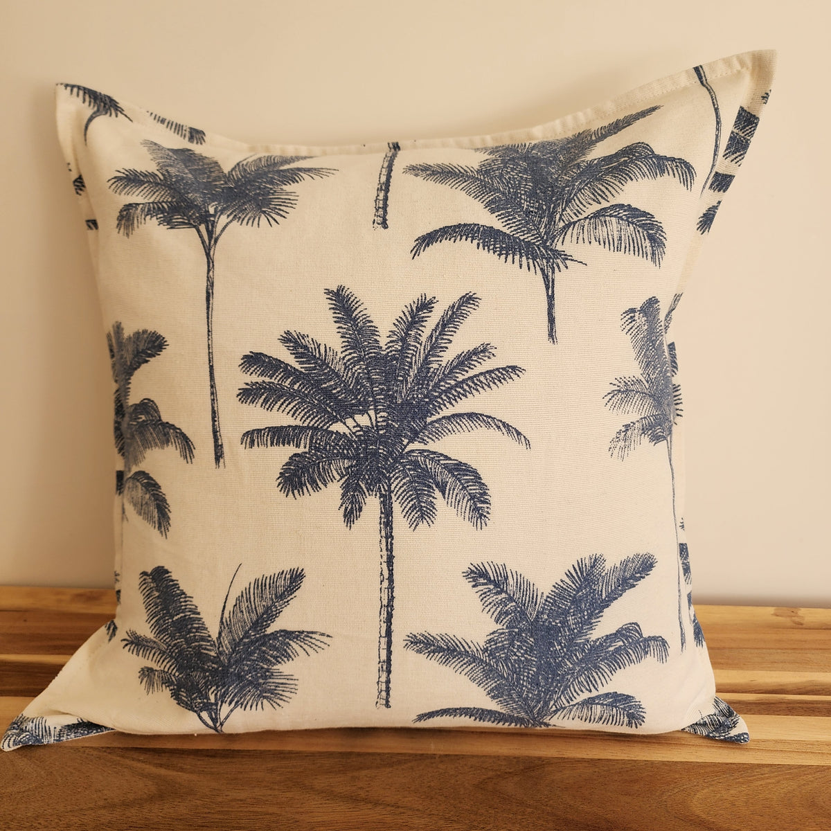 Hamptons Cotton Palm Cushion Cover | 50x50cm