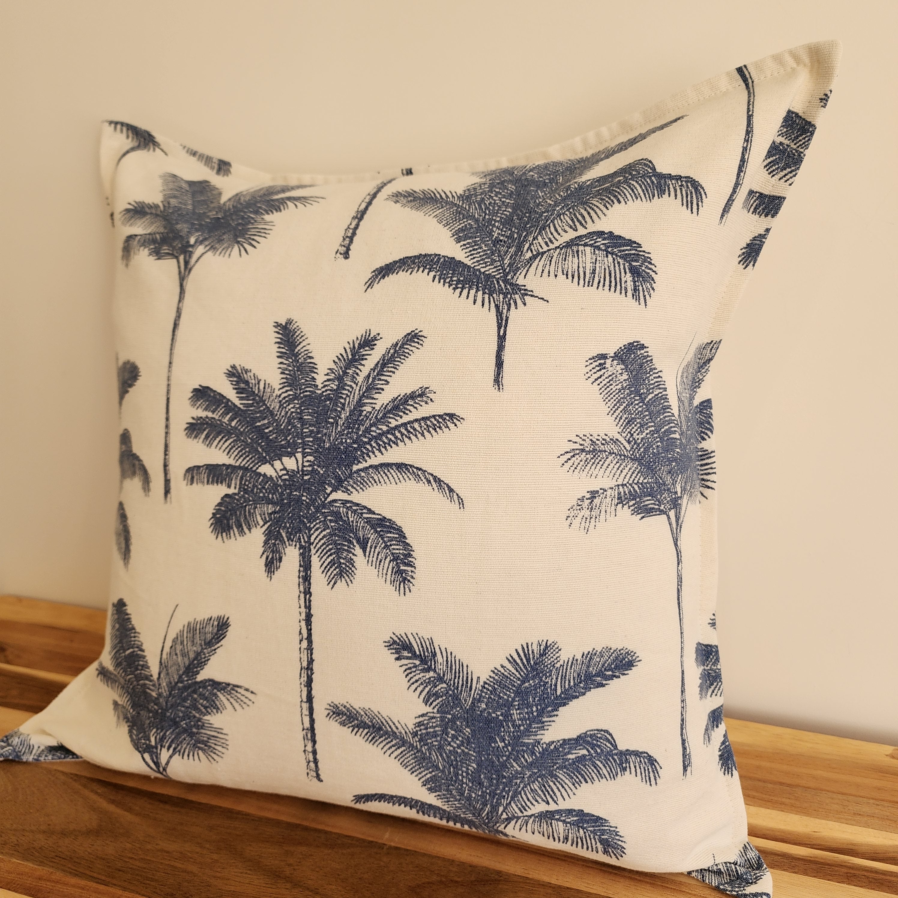 Hamptons Cotton Palm Cushion Cover | 50x50cm