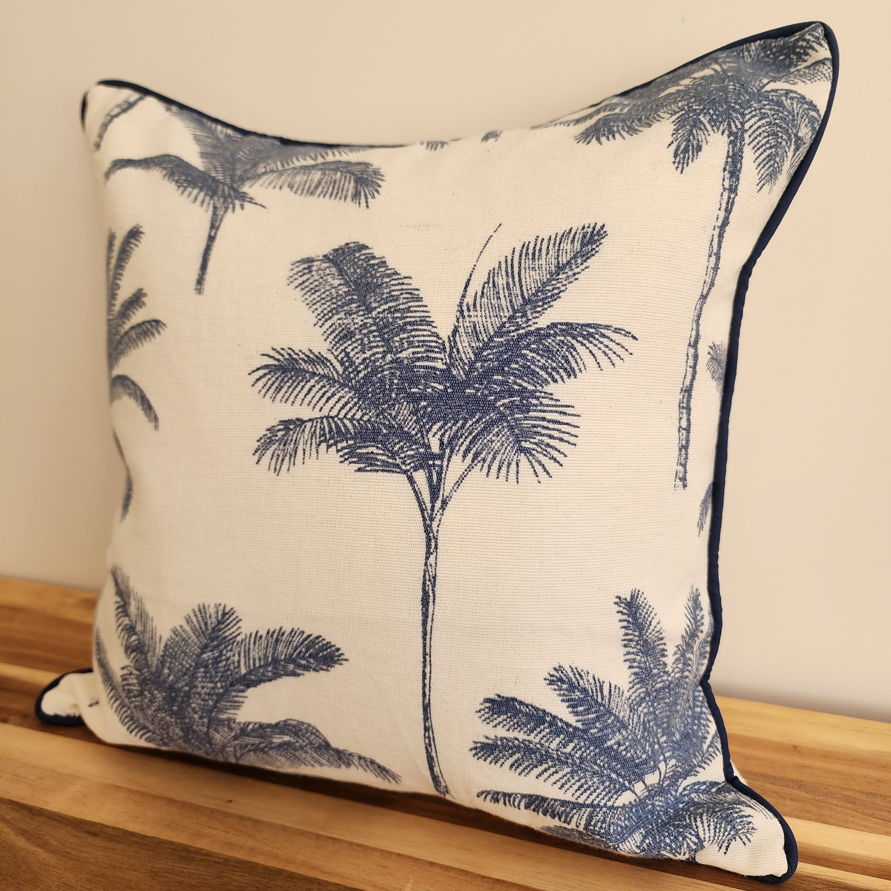 Hamptons Cotton Palm Cushion Cover | 40x40cm