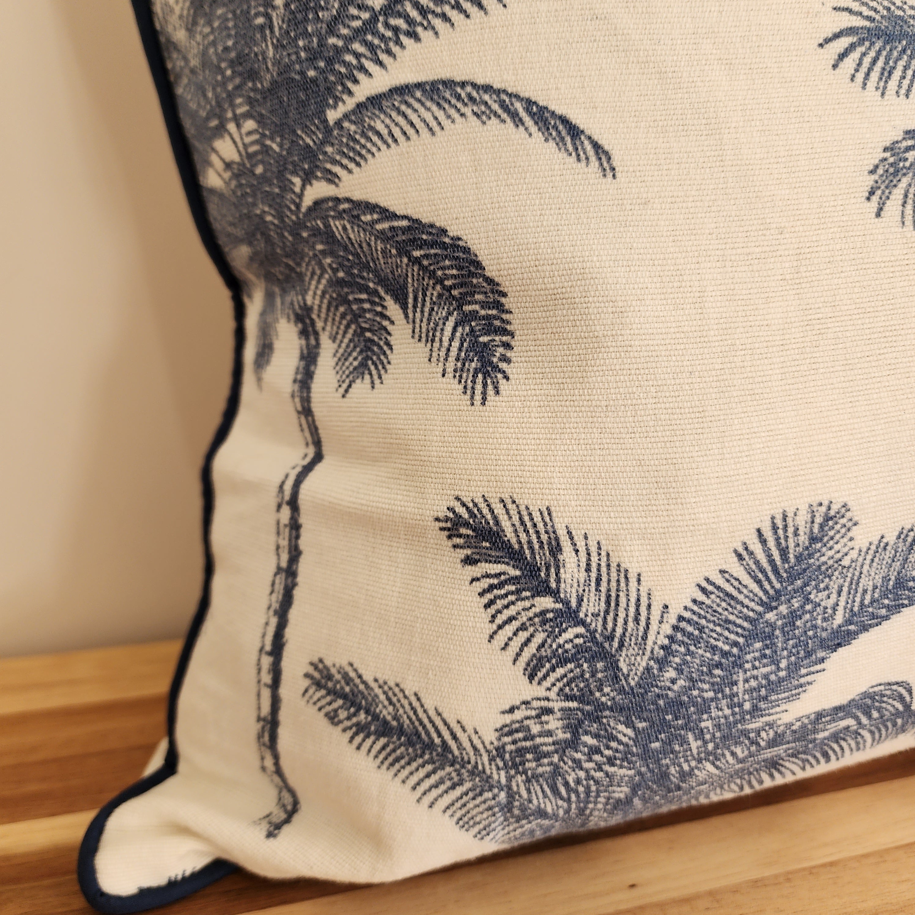 Hamptons Cotton Palm Cushion Cover | 40x40cm