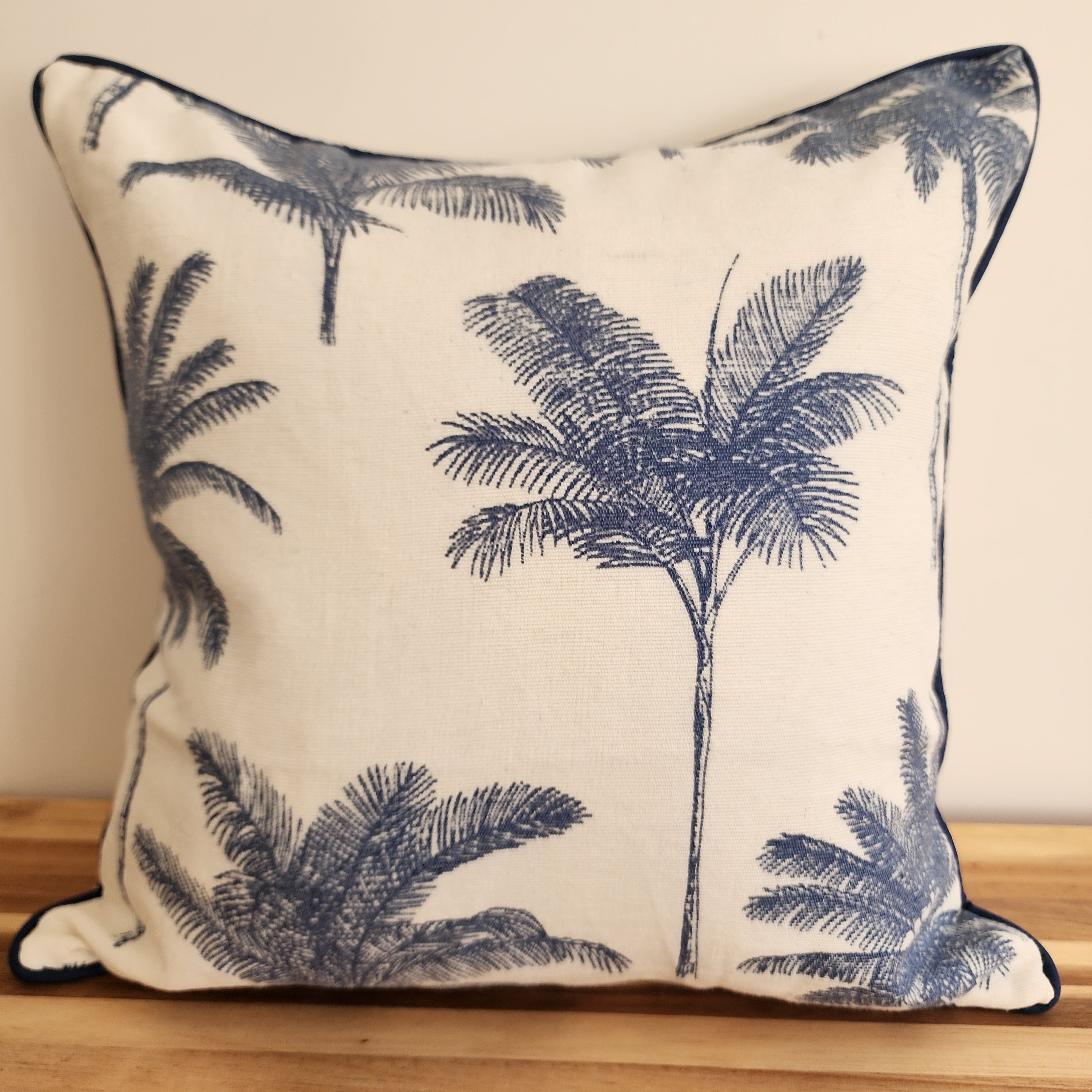 Hamptons Cotton Palm Cushion Cover | 40x40cm