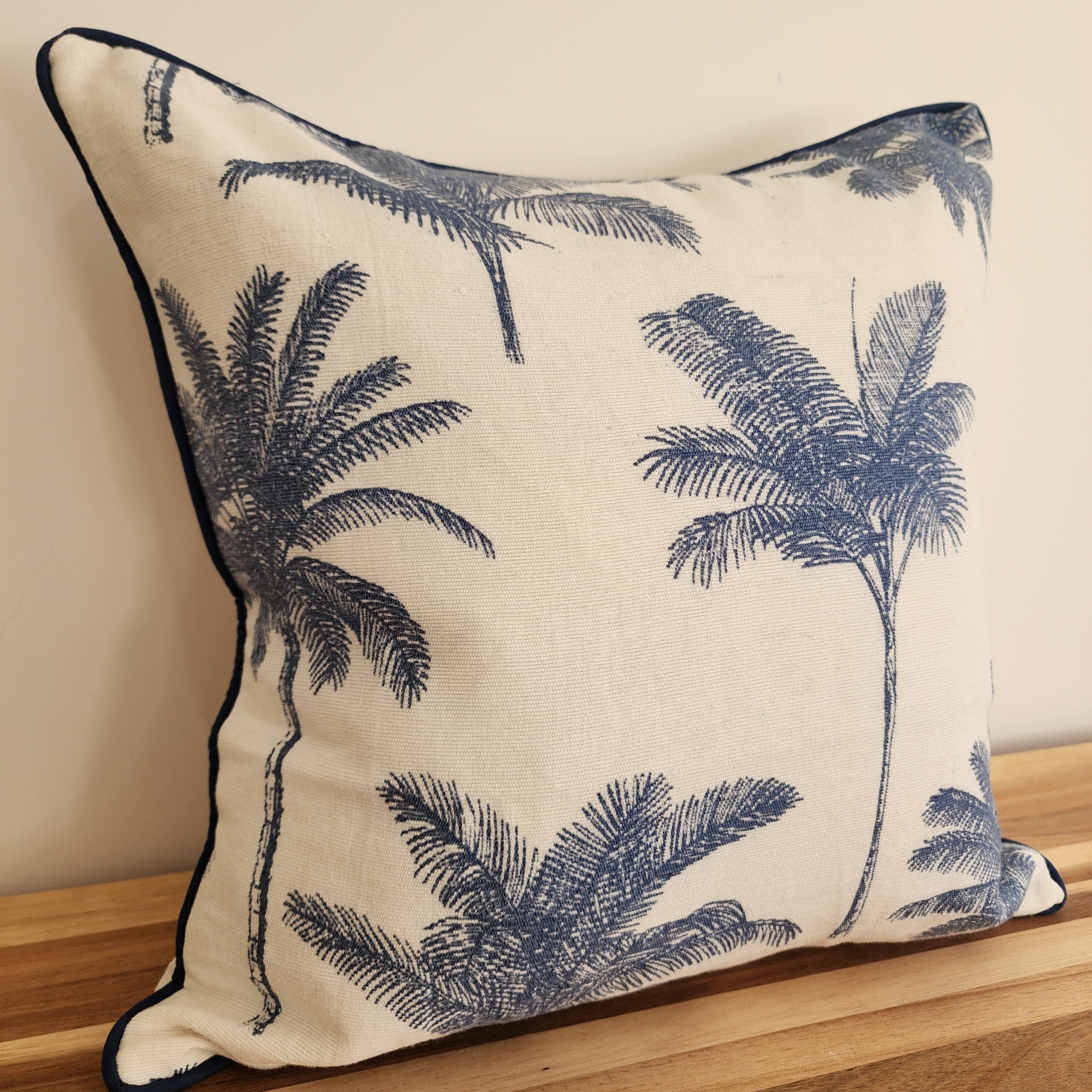 Hamptons Cotton Palm Cushion Cover | 40x40cm