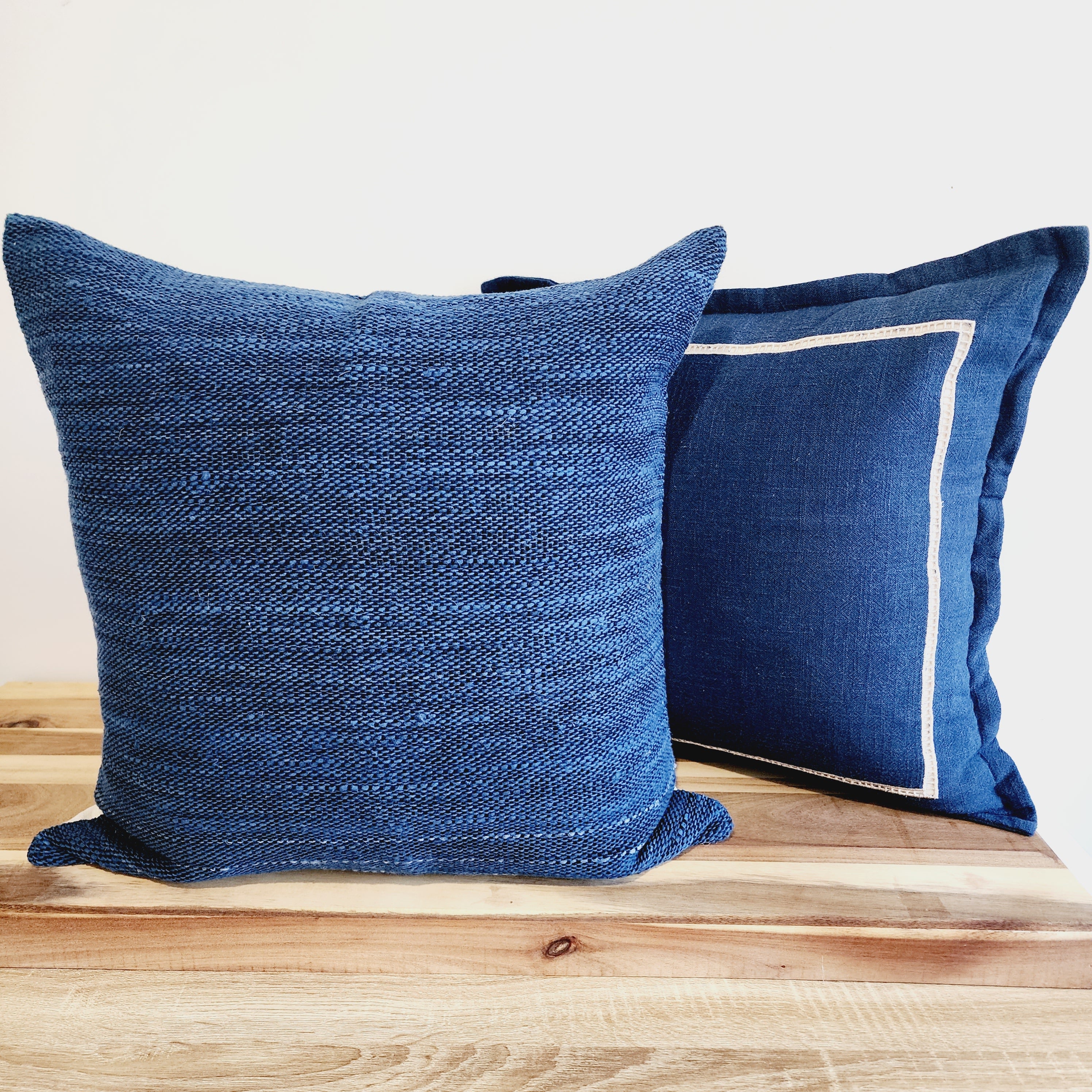 Hamptons Midnight Weave Cushion Cover | 50x50cm