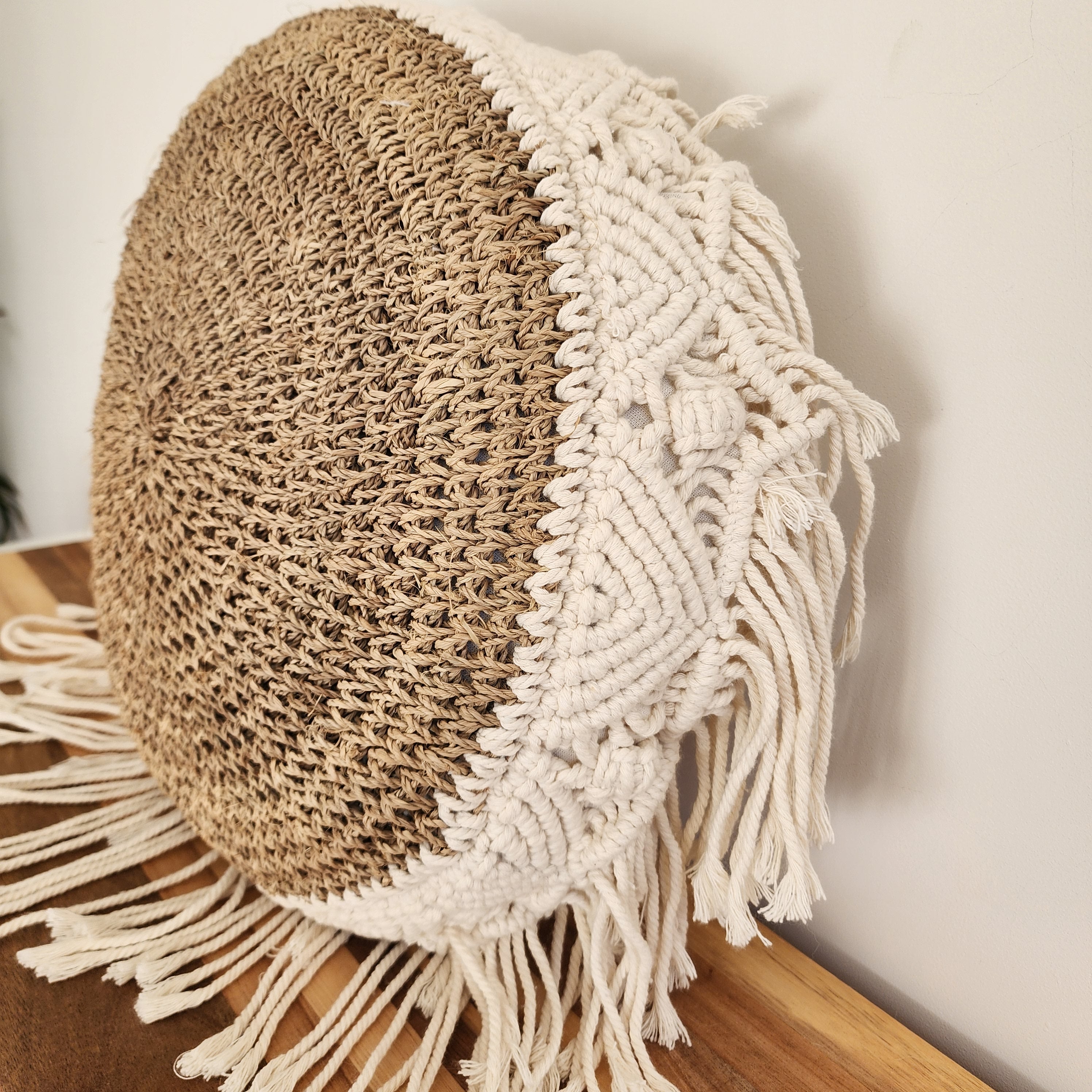 Zanzibar Round Macrame Cushion Cover | 45cm