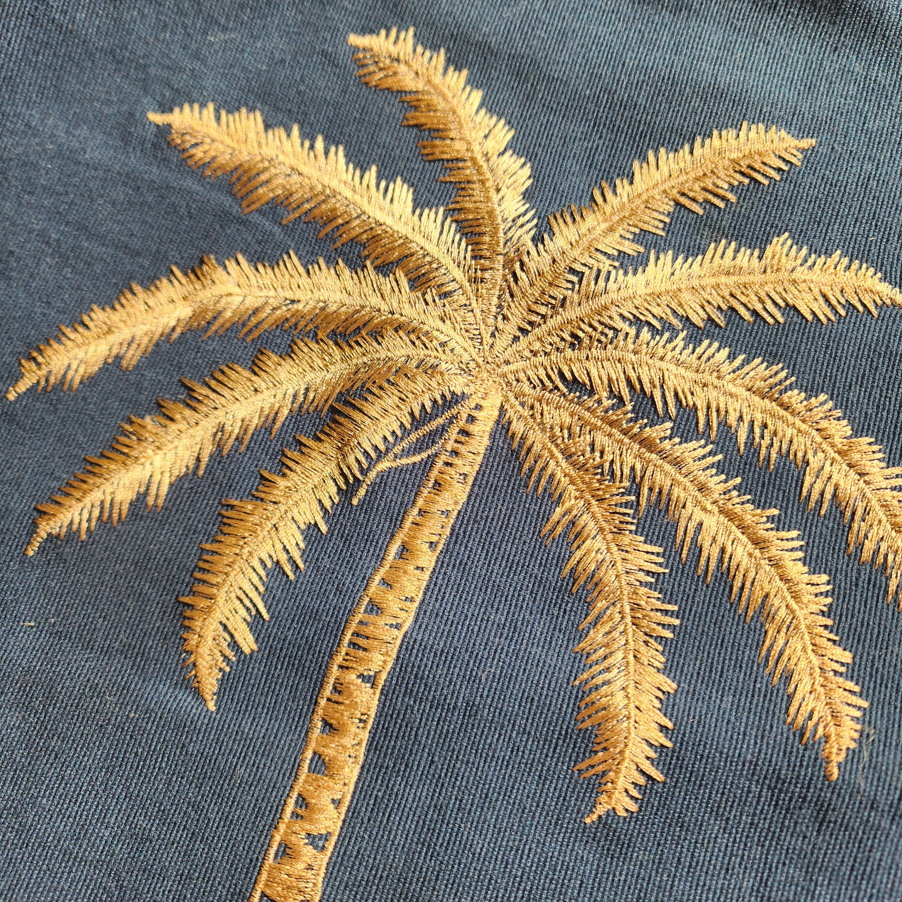 Midnight Gold 3D Palm Cushion Cover | 50x50cm | Exclusive