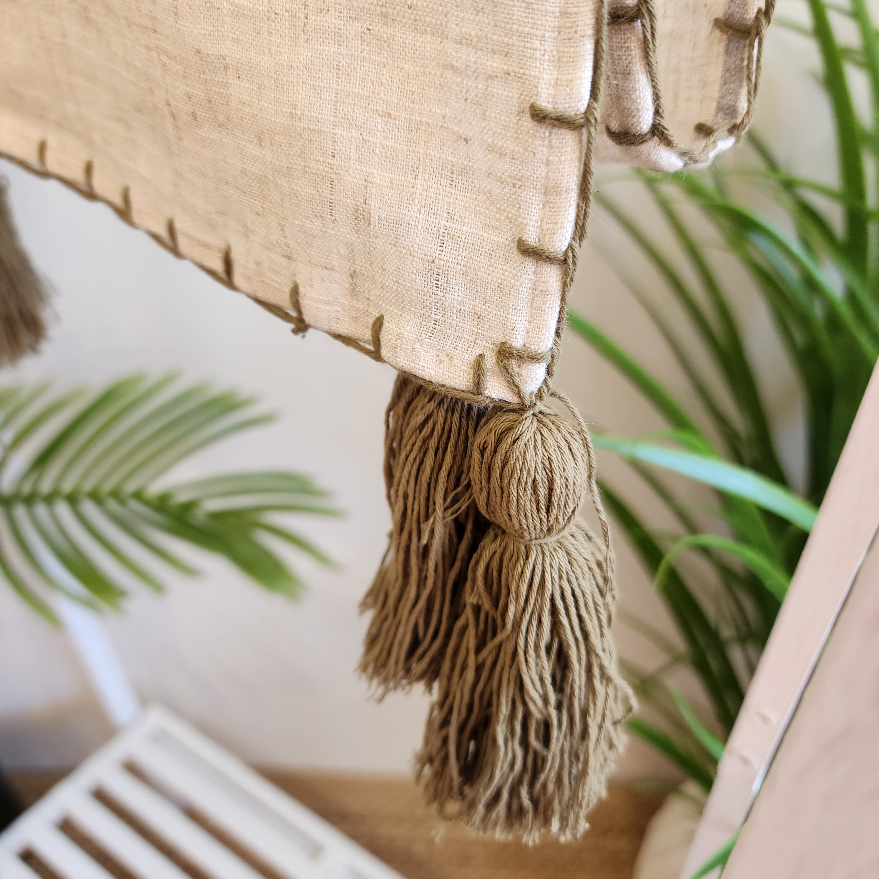 Bungalow Palms Linen Bed Runner | Super King | Linen