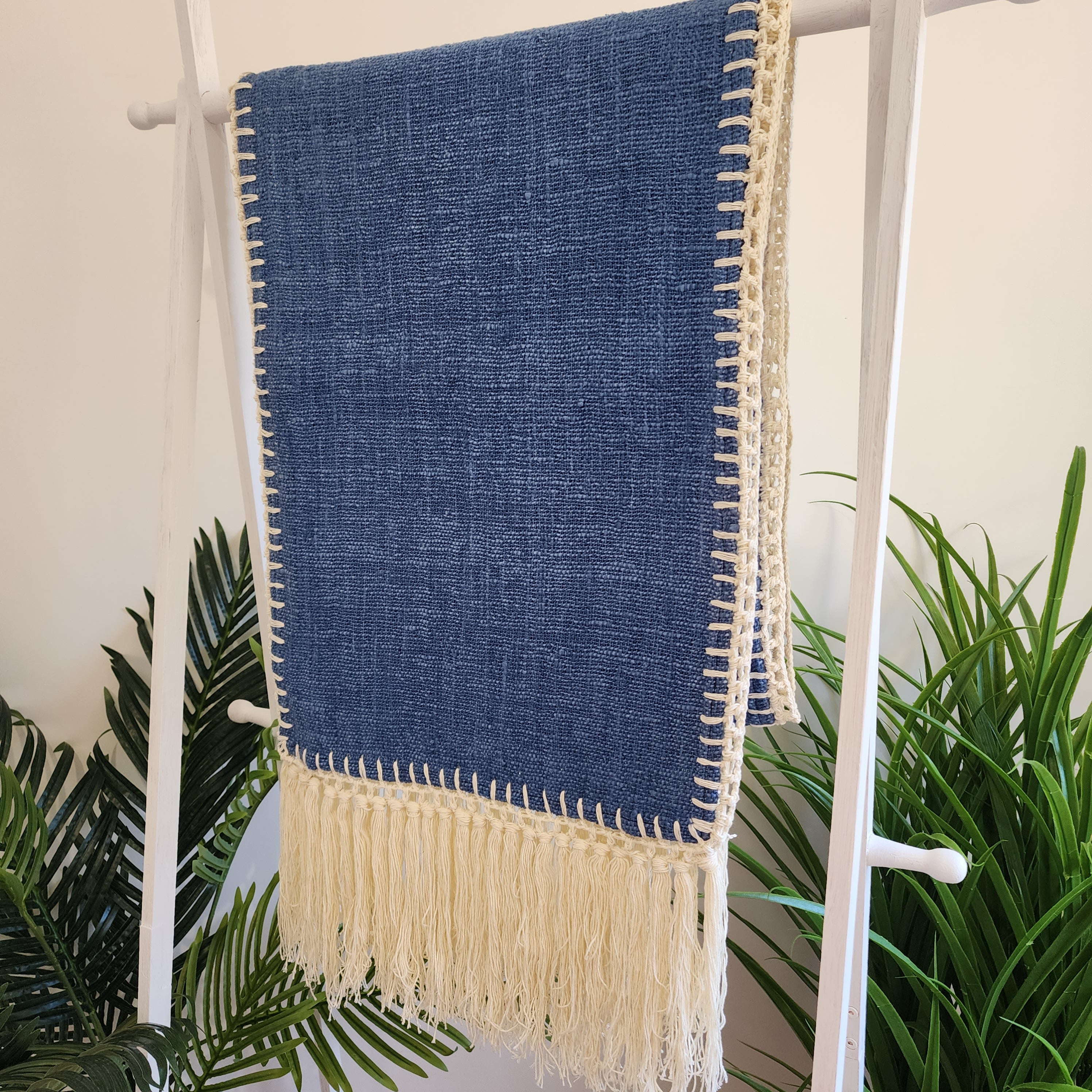 Hamptons Blue Lagoon Bed Runner | Super King