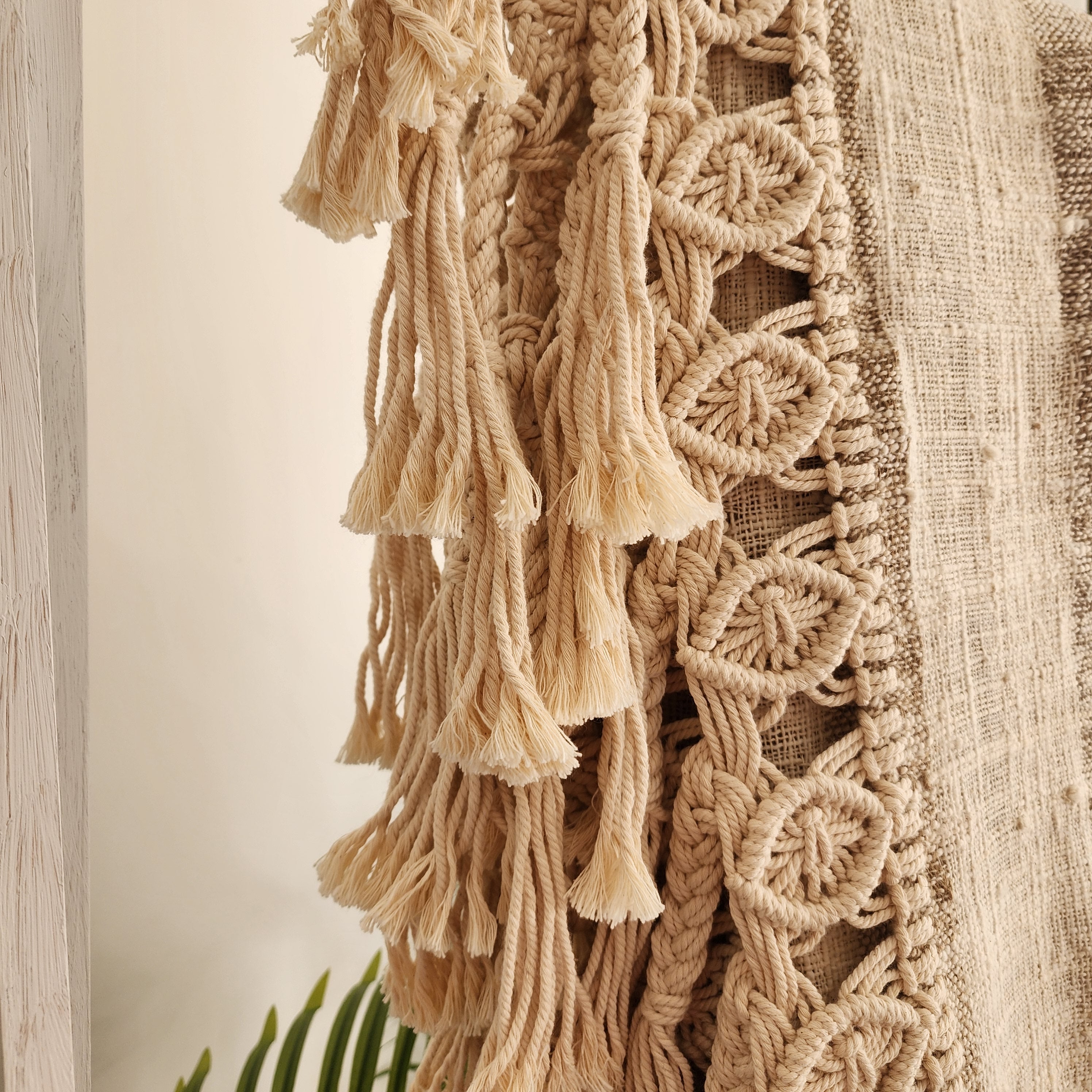 Coastal Retreat Macrame Throw