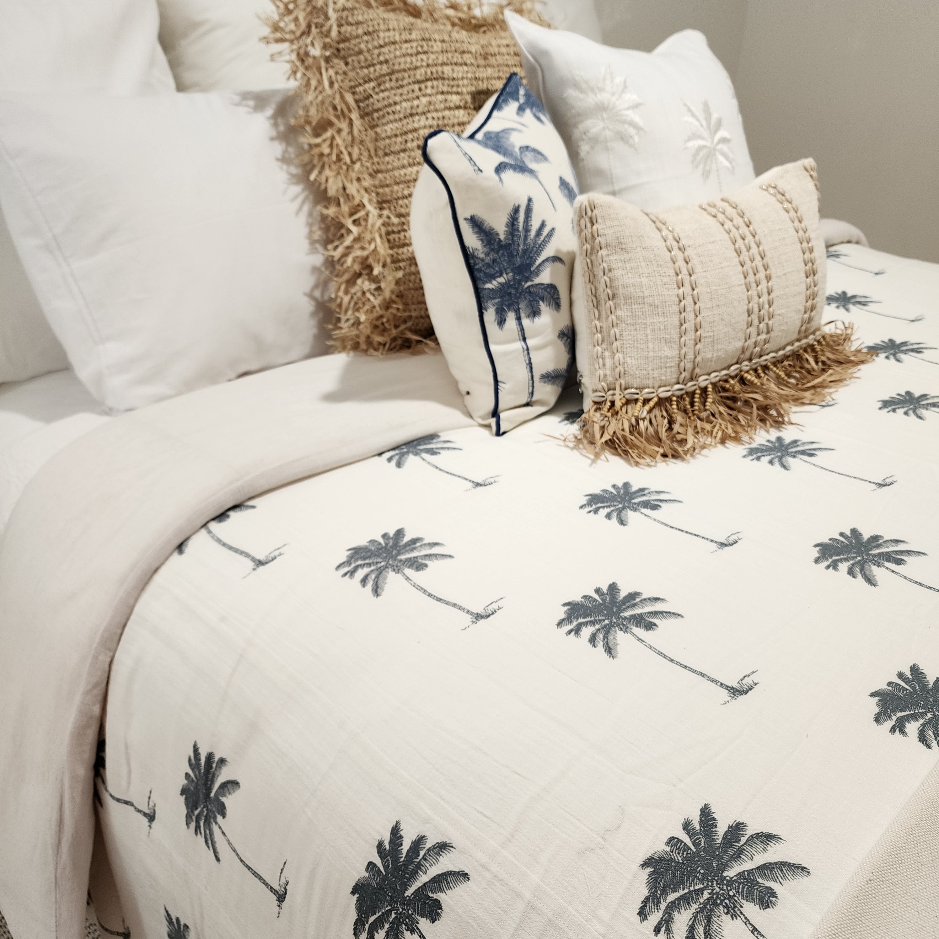 Seabreeze Palms Quilt Cover Set | Q | K | SK | Bed Linen