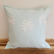 Ocean Mist Palms Linen Cushion Cover | 50x50cm