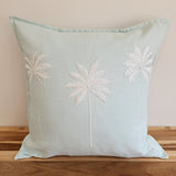 Ocean Mist Palms Linen Cushion Cover | 50x50cm