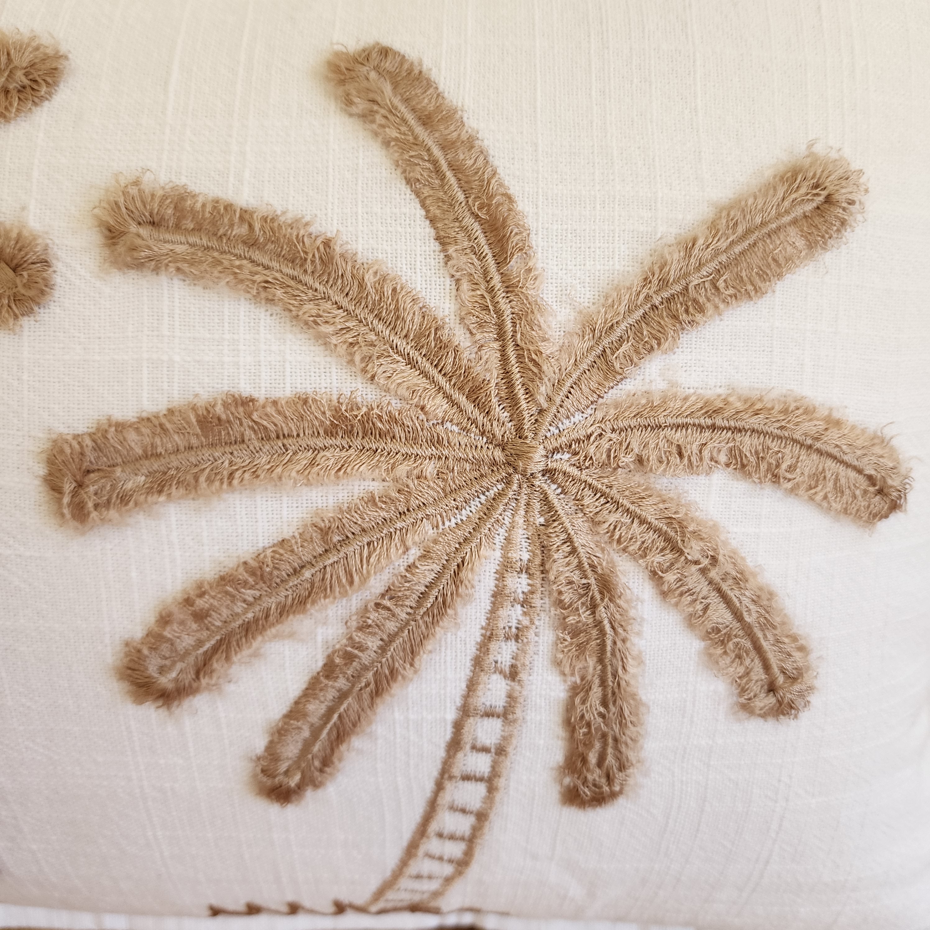Latte Palms Lumbar Cushion Cover | 30x50cm