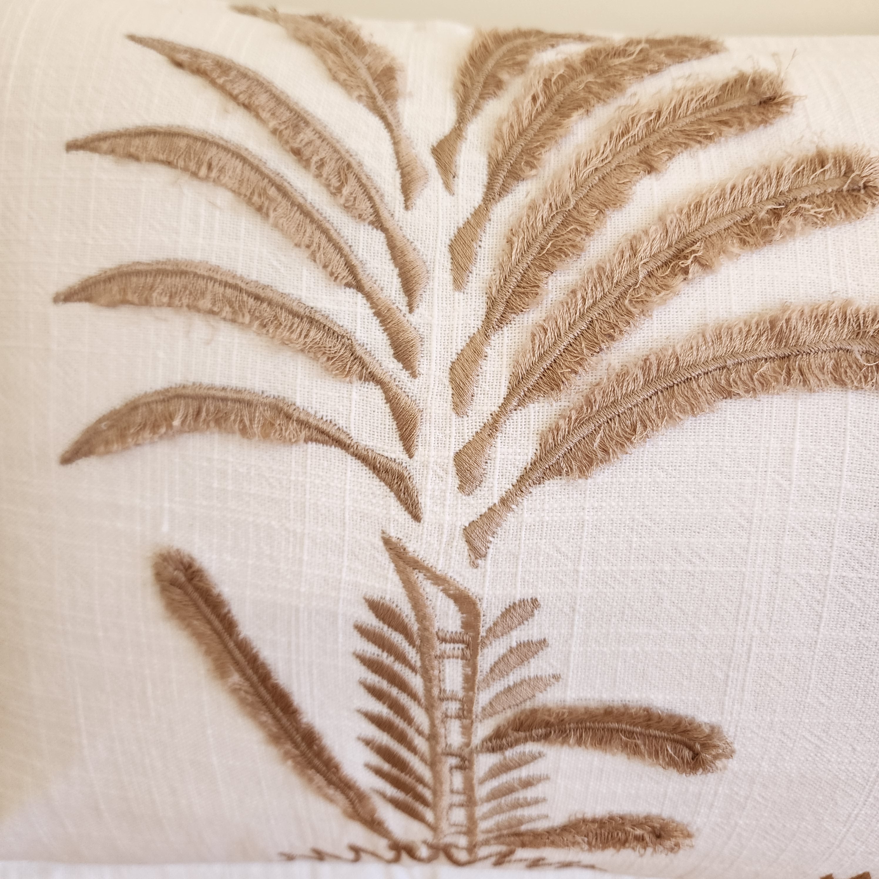 Latte Palms Lumbar Cushion Cover | 30x50cm