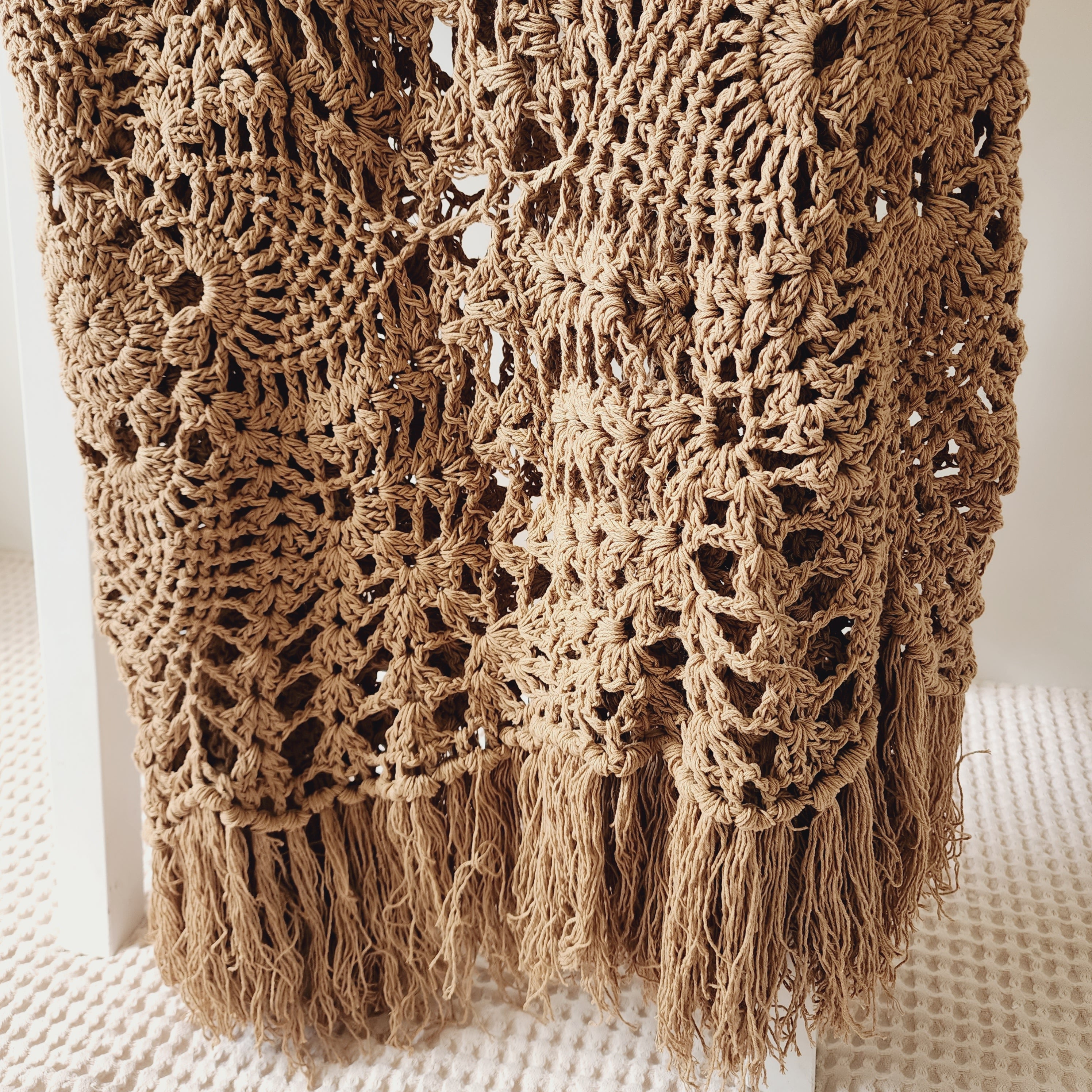 Seychelles Mocha Bed Runner | Throw | Crochet