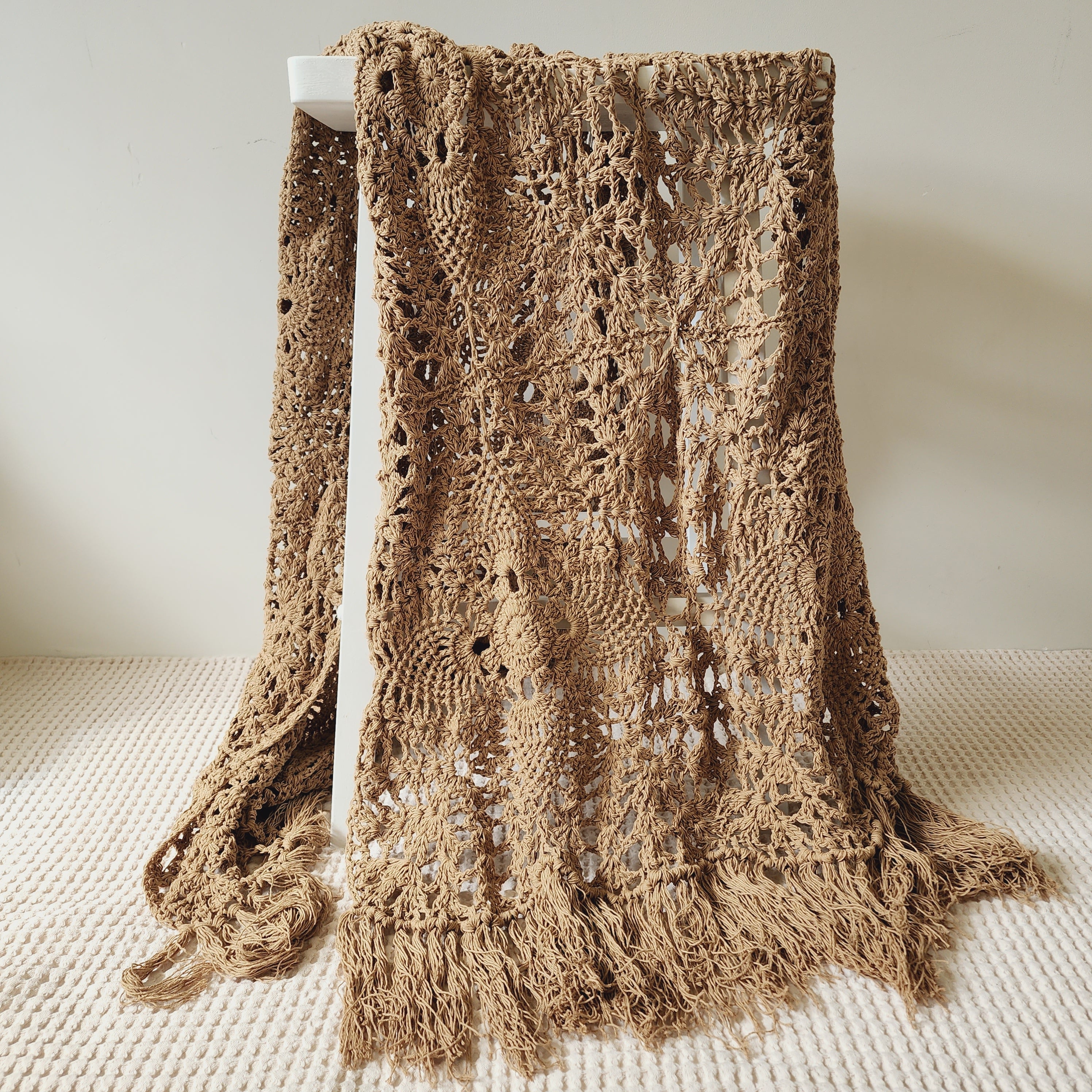 Seychelles Mocha Bed Runner | Throw | Crochet