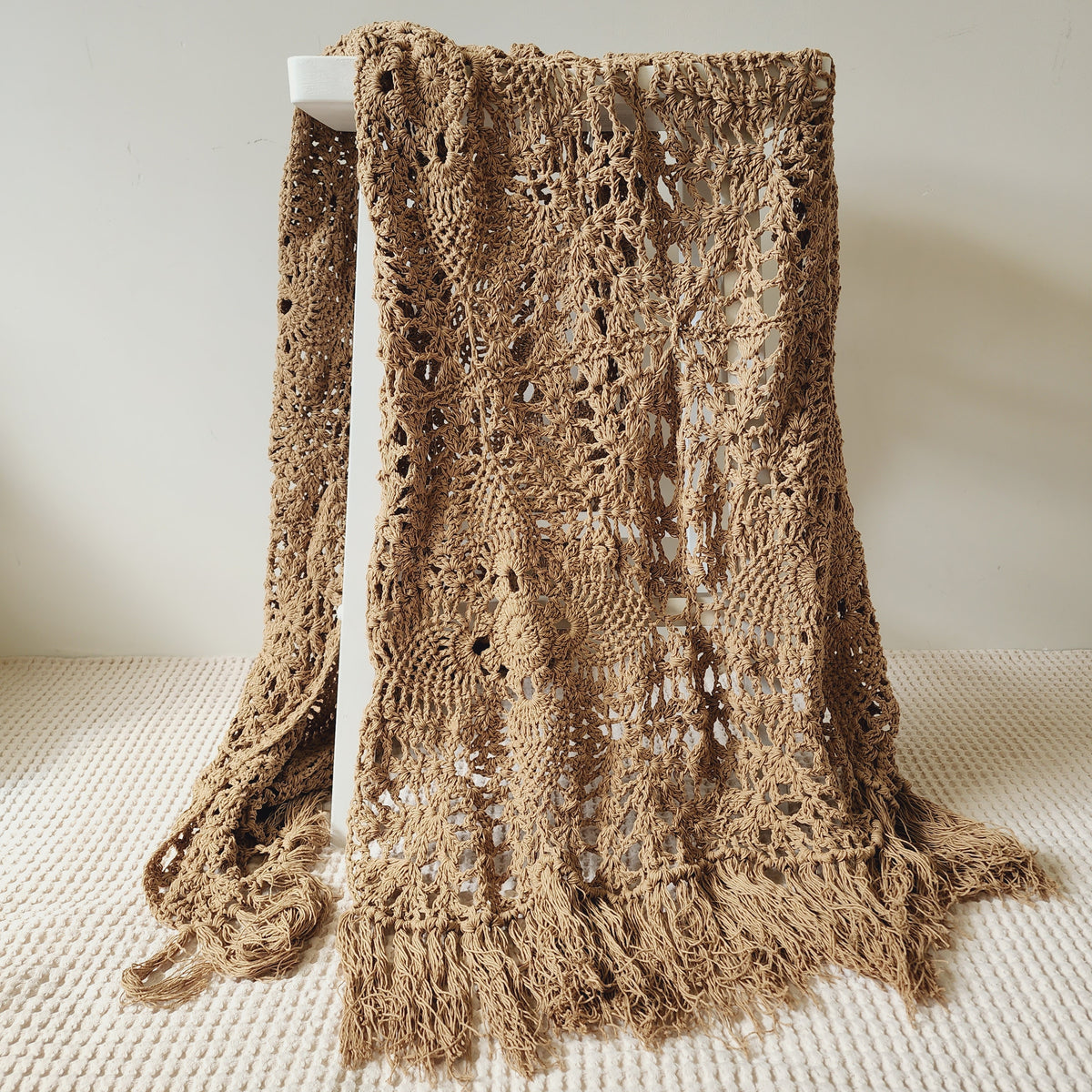Seychelles Mocha Bed Runner | Throw | Crochet