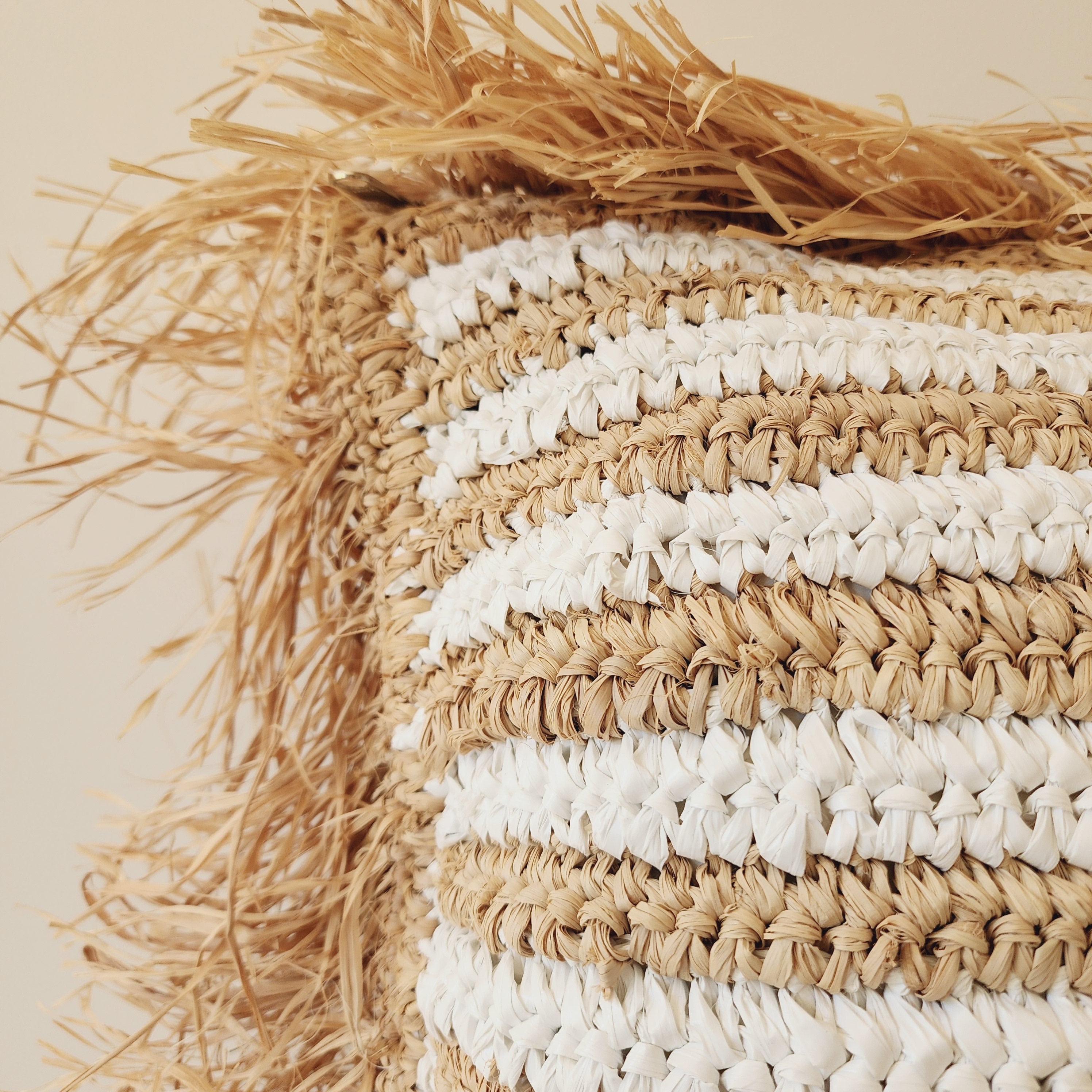 Maldives Raffia Stripe Cushion Cover | 50x50cm