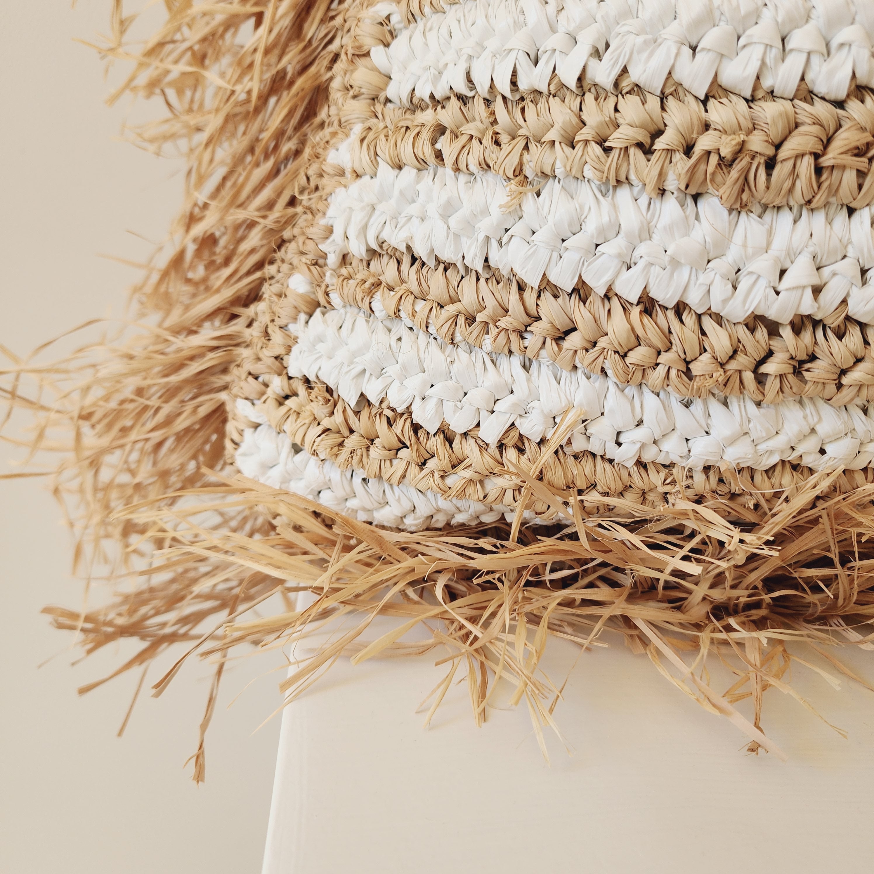 Maldives Raffia Stripe Cushion Cover | 50x50cm