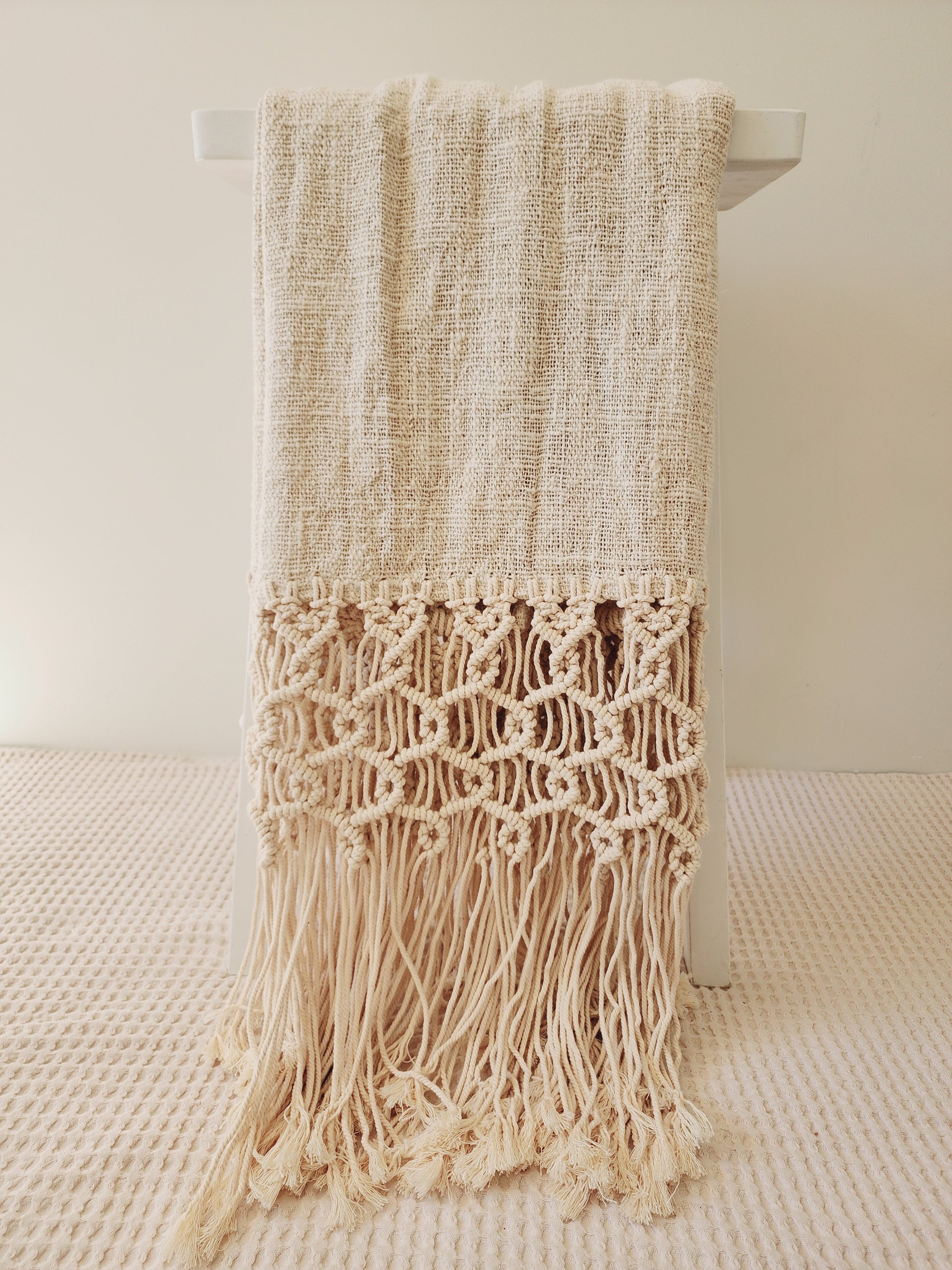 Casa Coastal Throw | Cotton | Macrame