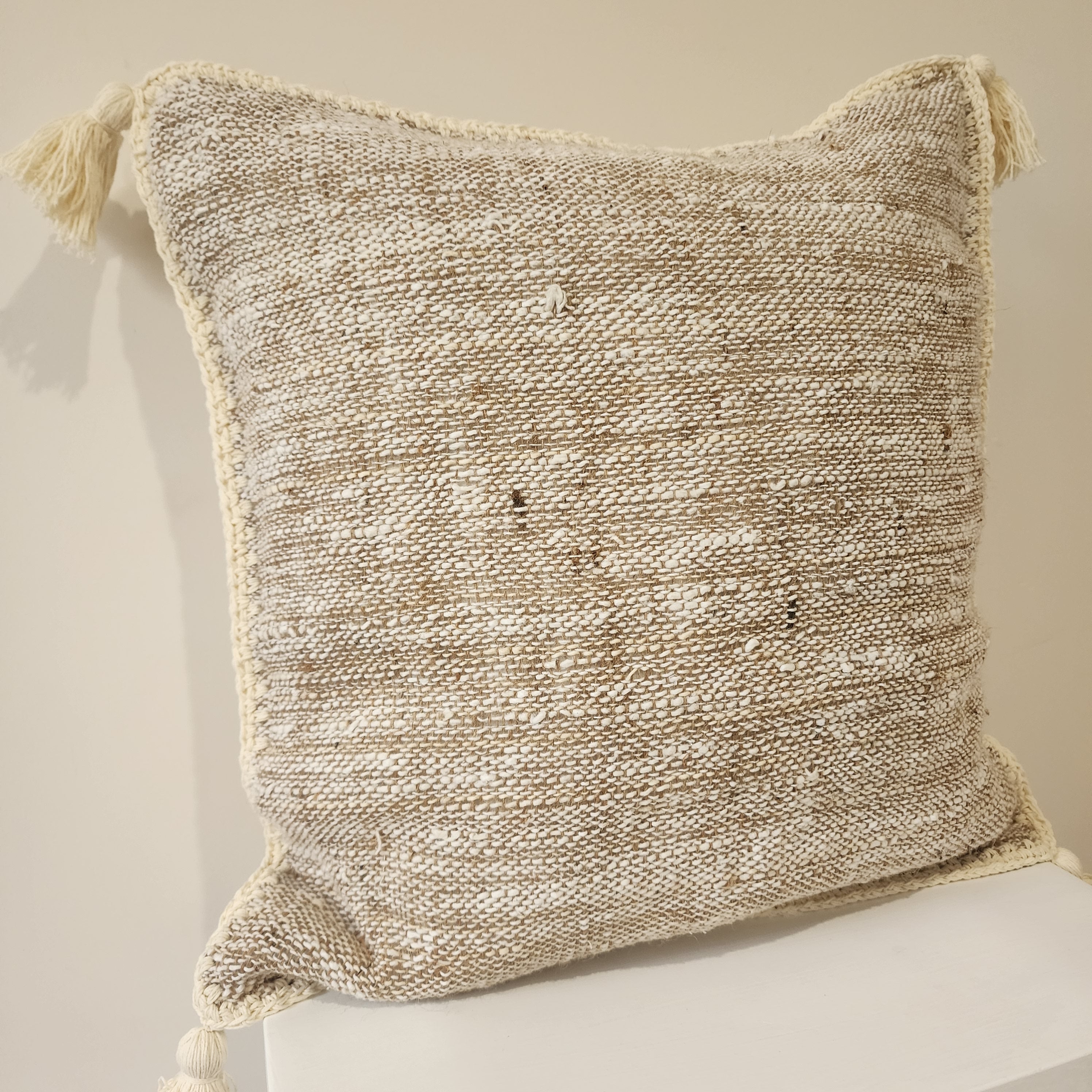 Toasted Coconut Cushion Cover | Tassel | 50x50cm