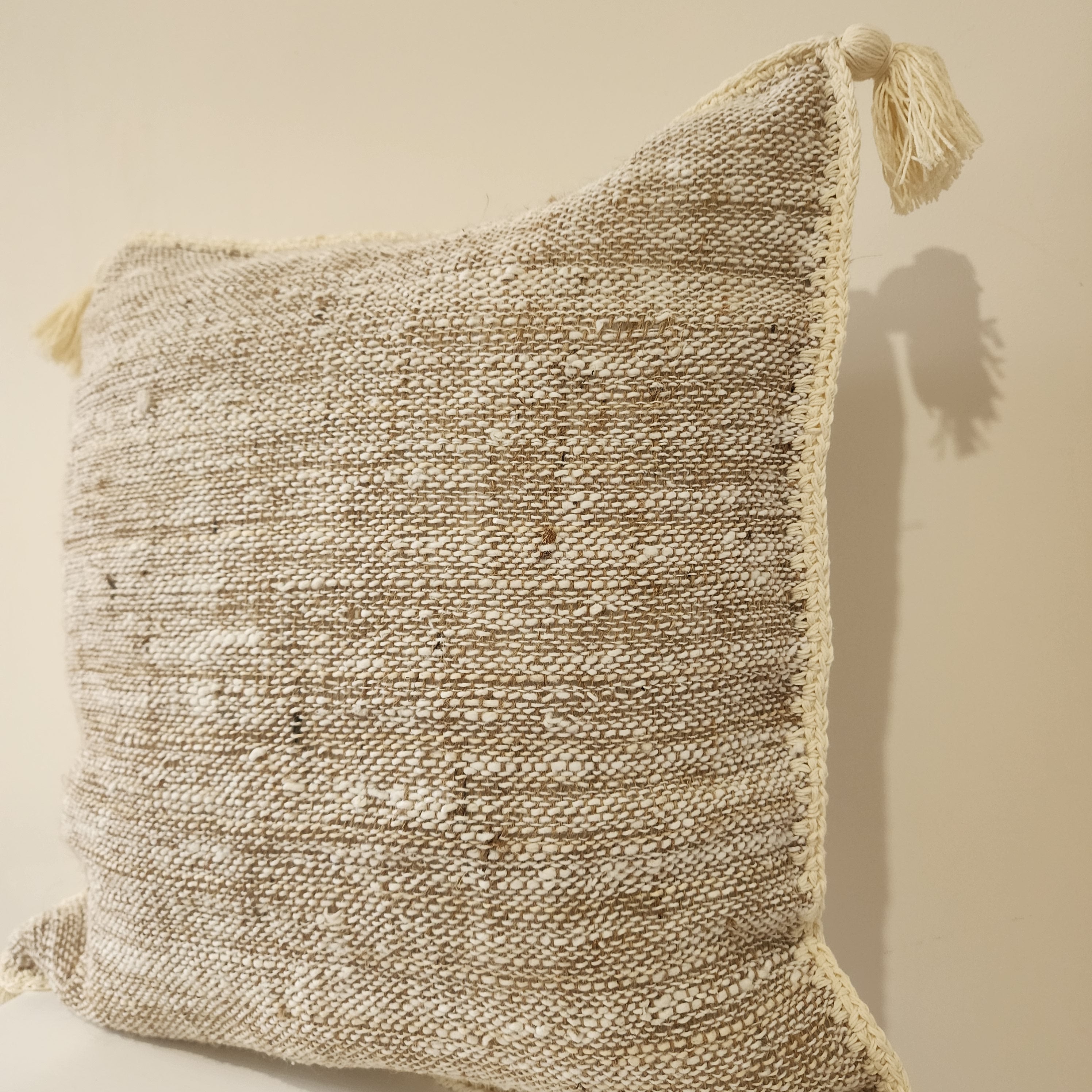 Toasted Coconut Cushion Cover | Tassel | 50x50cm