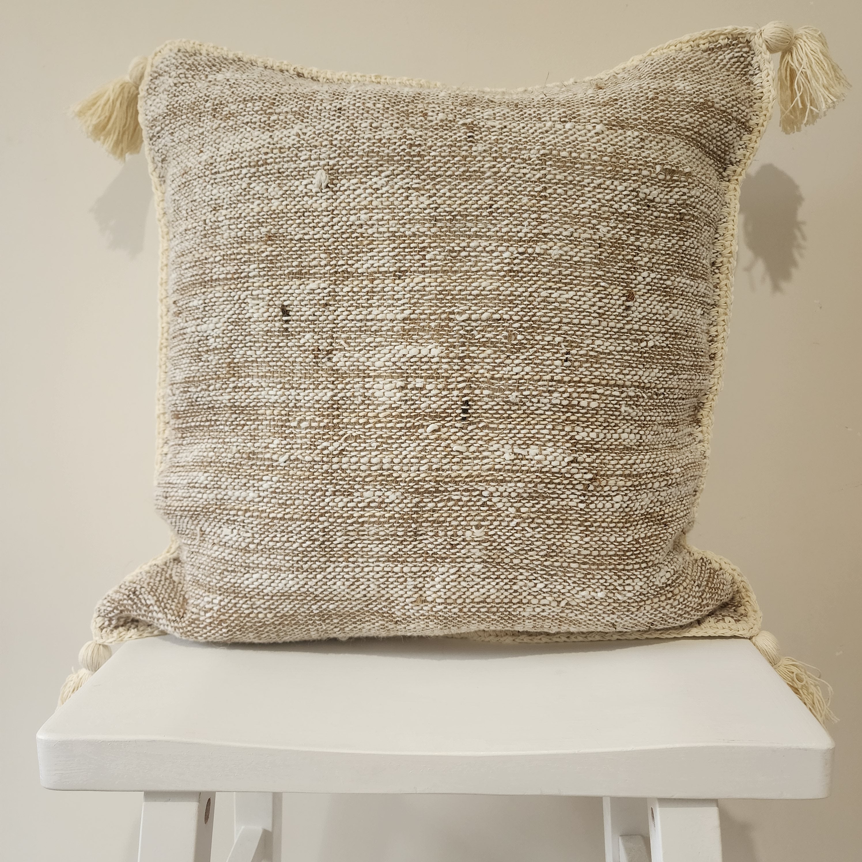 Toasted Coconut Cushion Cover | Tassel | 50x50cm