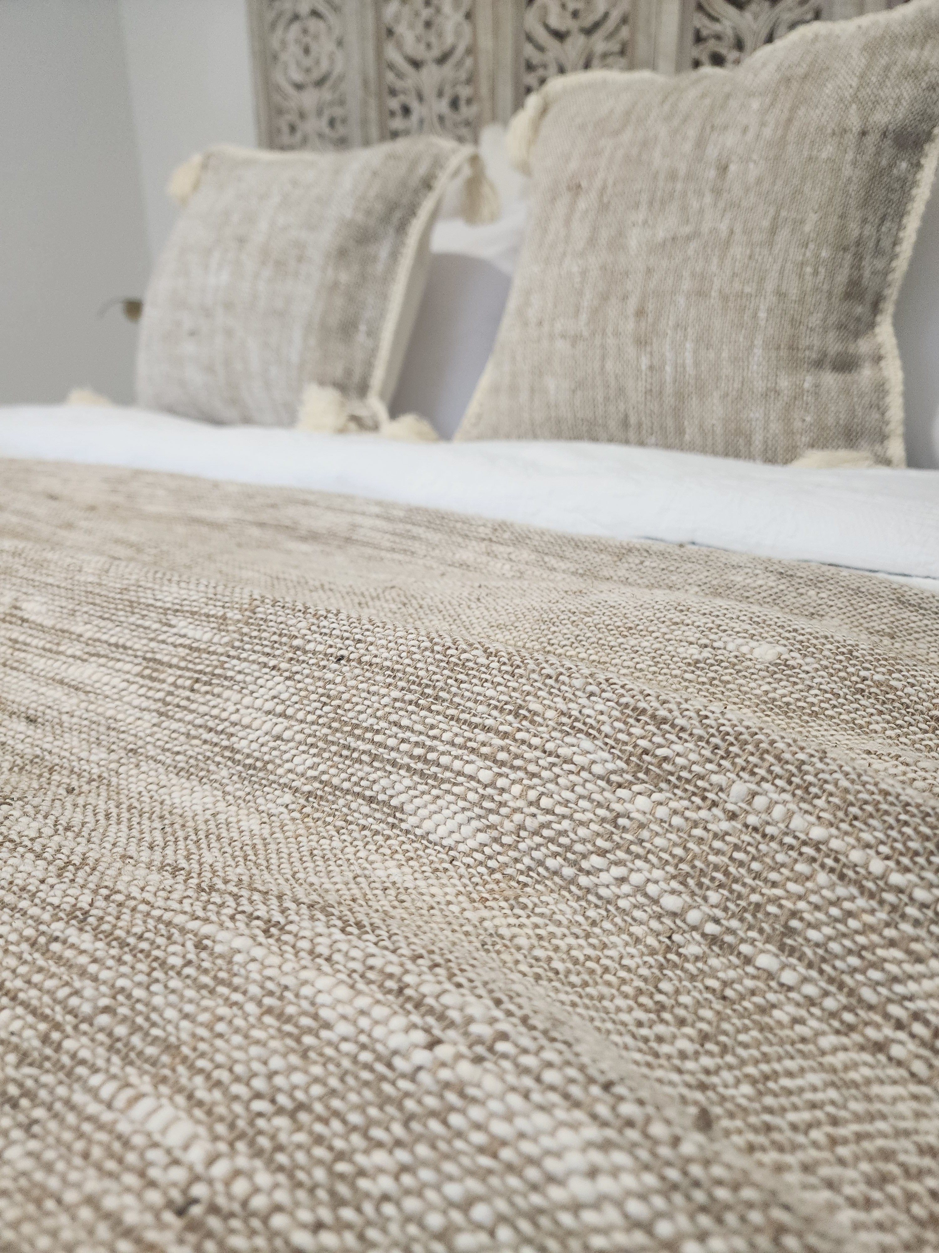 Toasted Coconut Cushion Cover | Tassel | 50x50cm