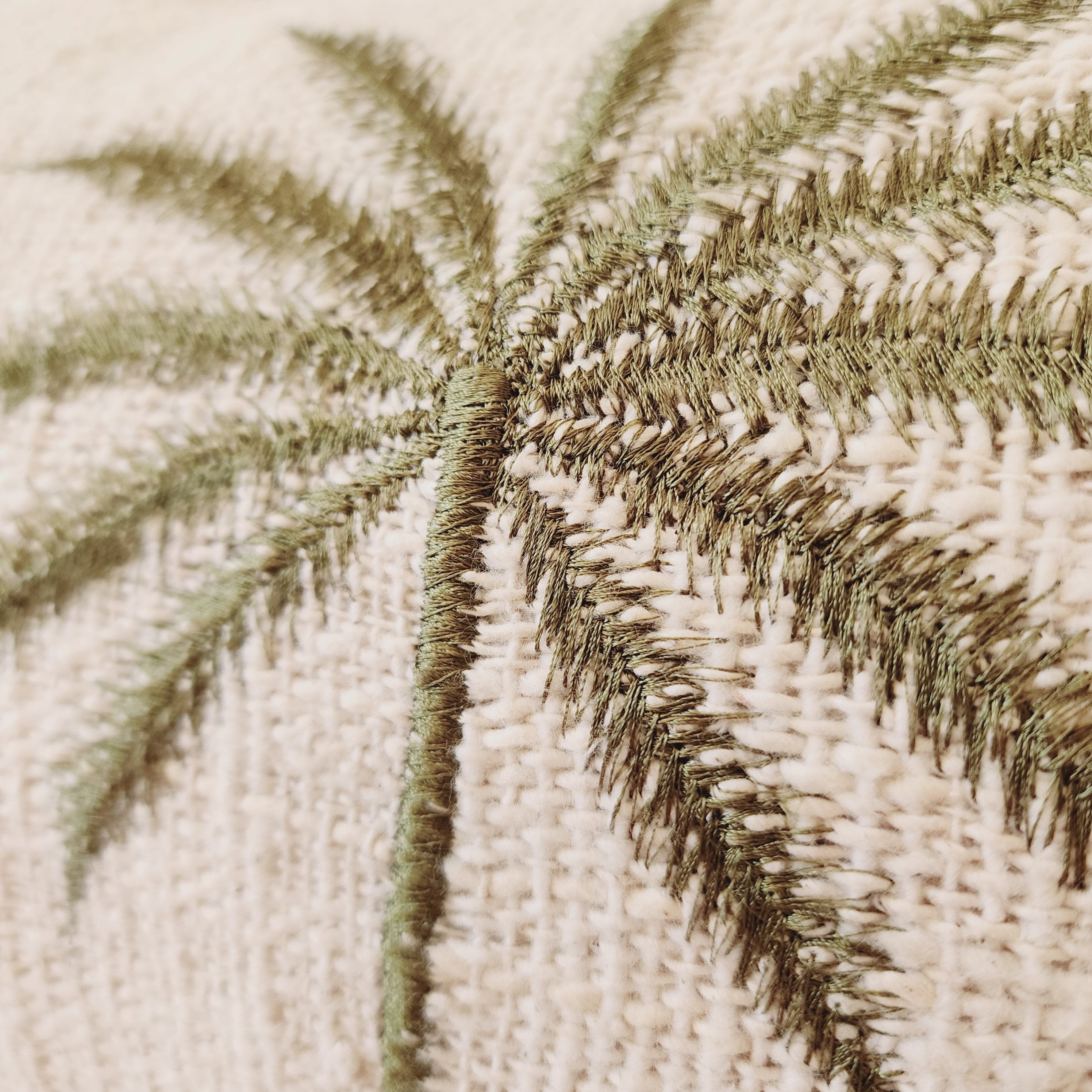 Bungalow Emerald Palm Lumbar Cushion Cover | 30x50cm