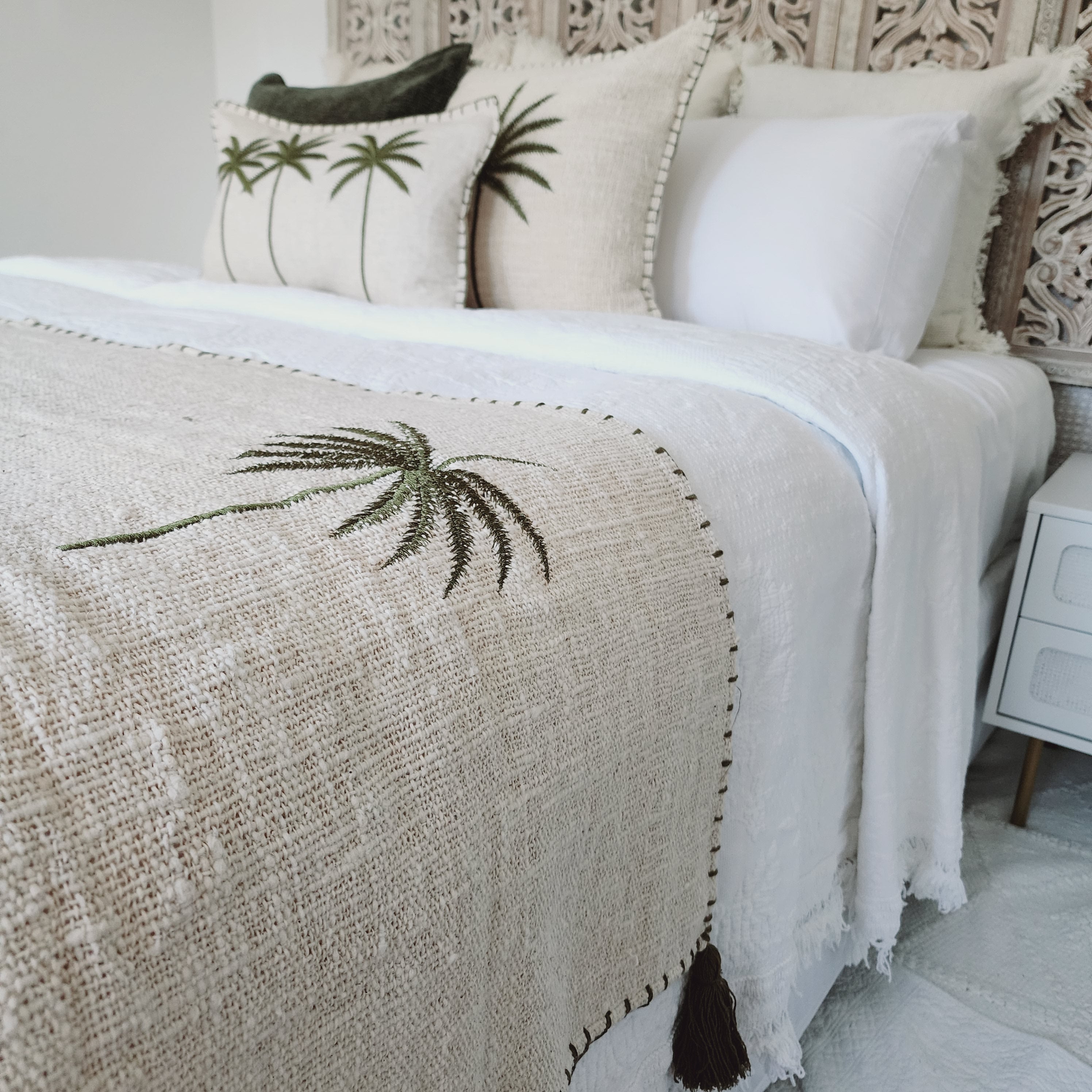 Bungalow Emerald Palm Cushion Cover | 50x50cm