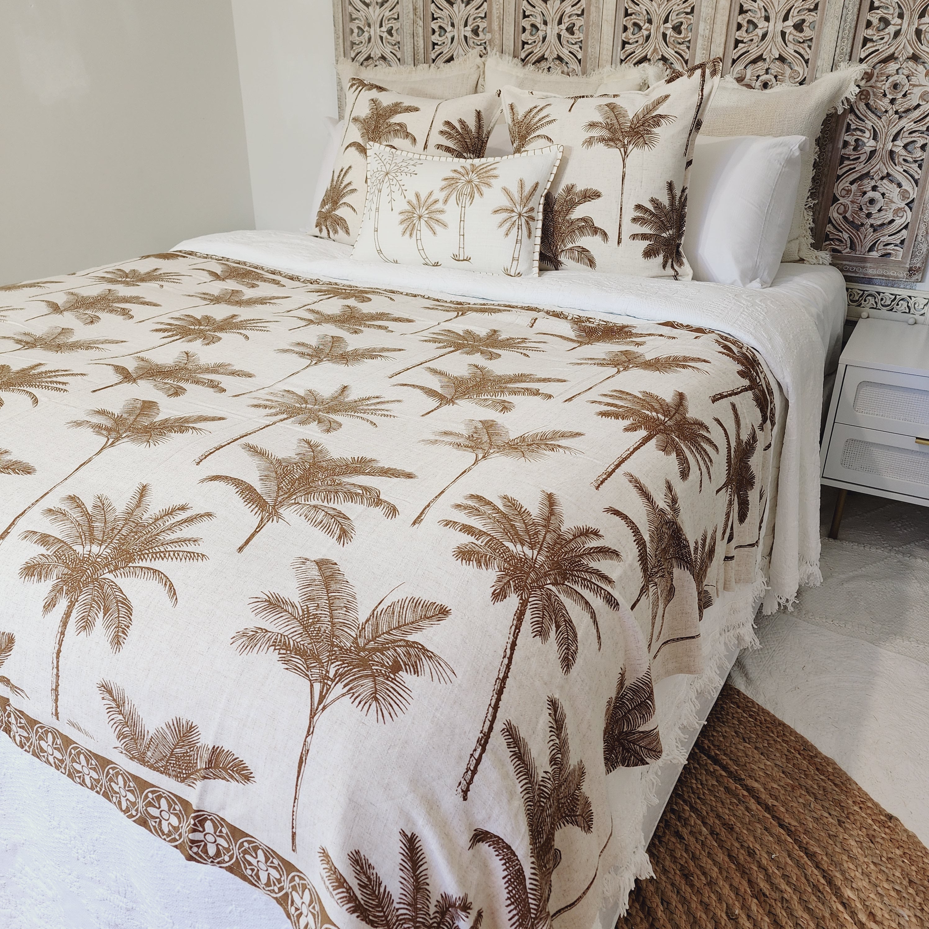 Palm Haven Cotton Throw | 2.2m