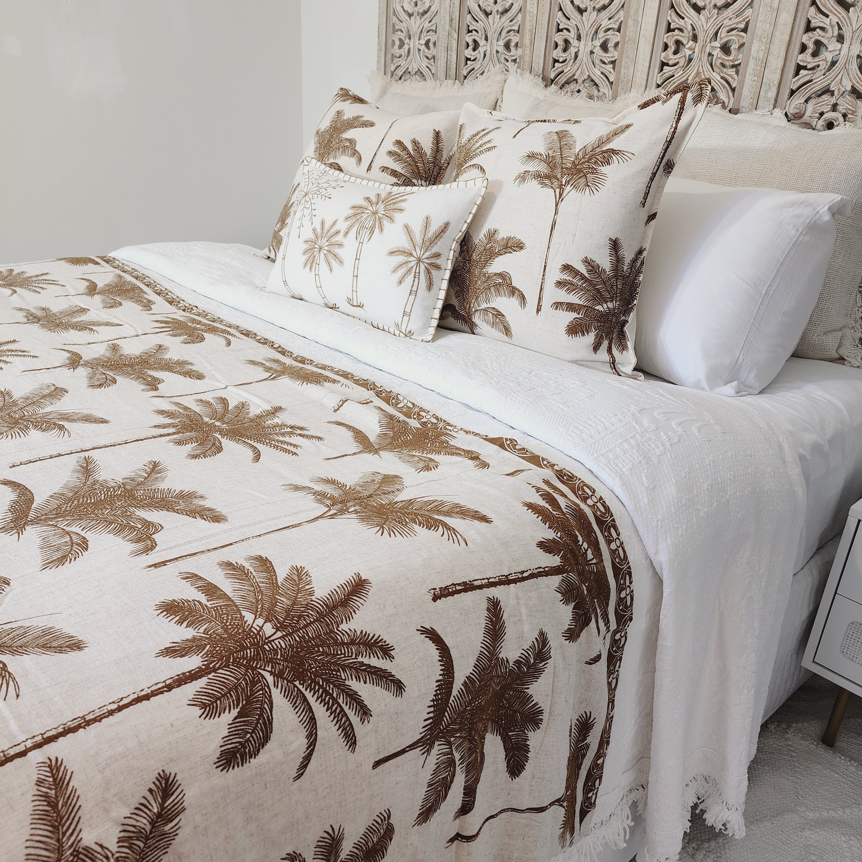 Palm Haven Cotton Throw | 2.2m