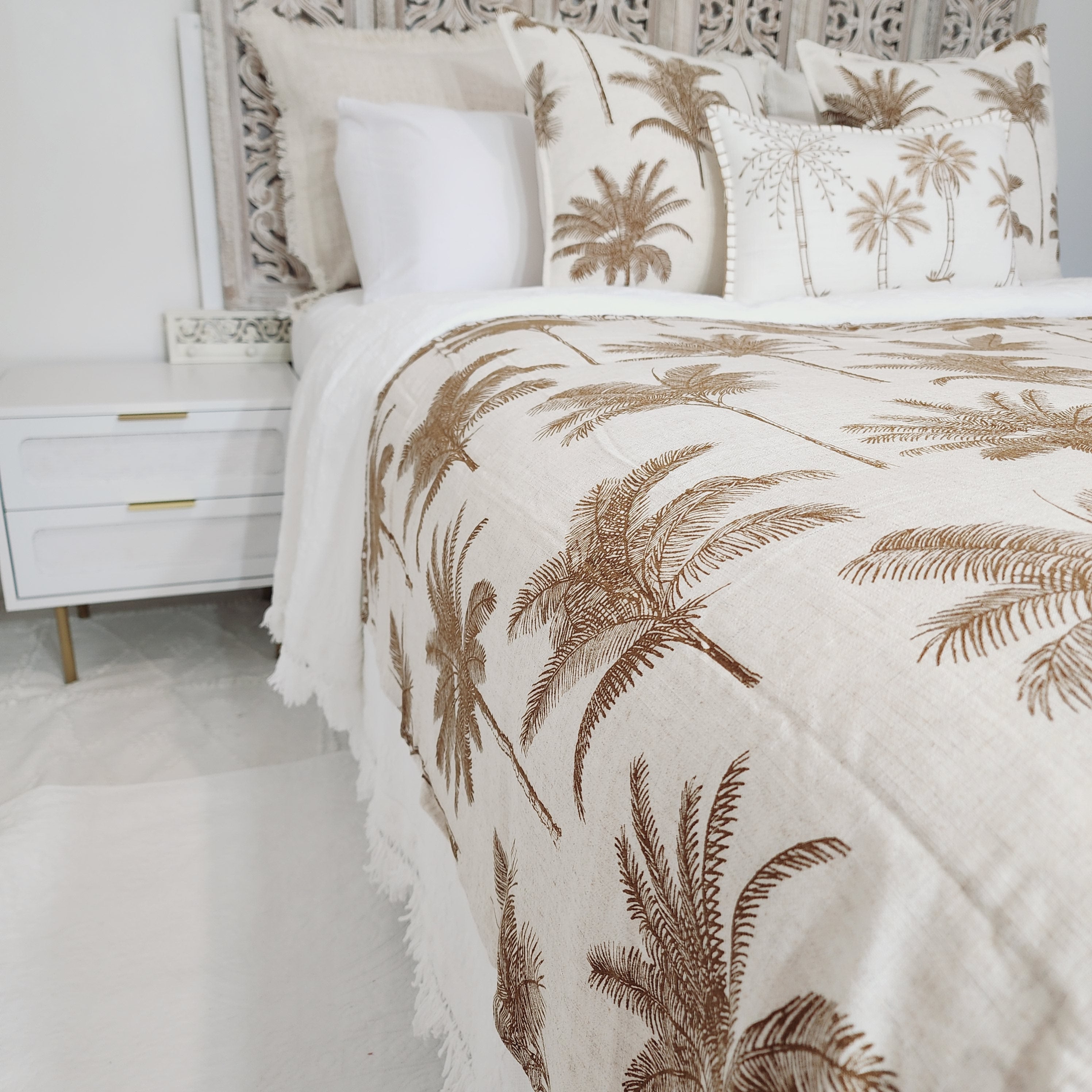 Palm Haven Cotton Throw | 2.2m