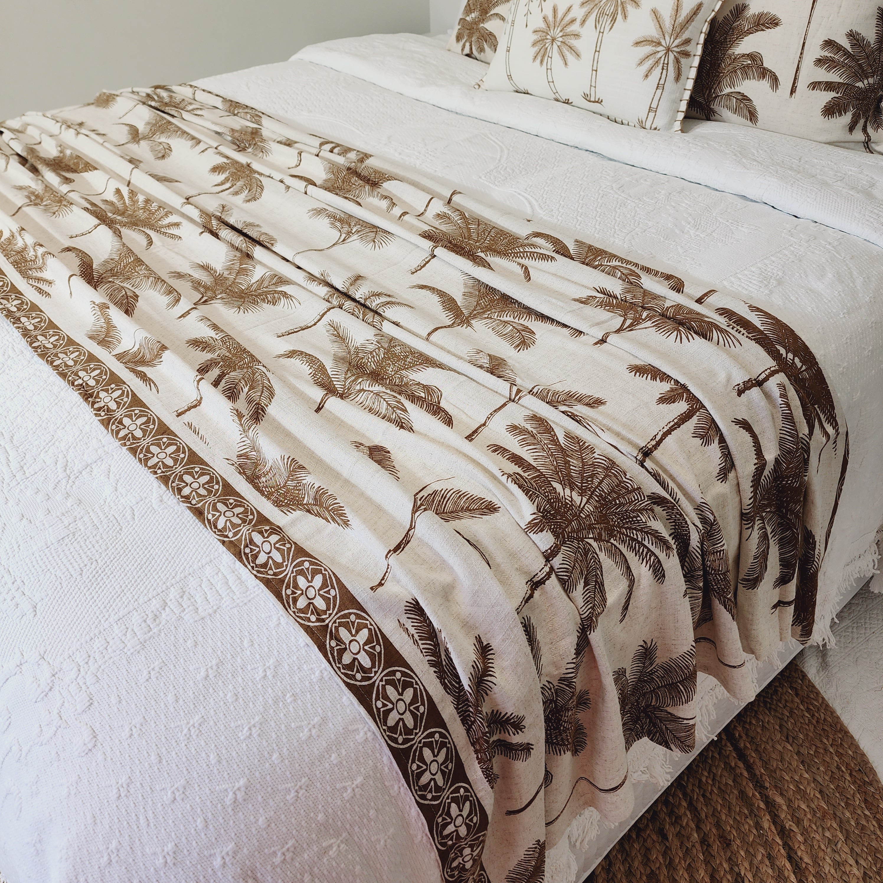 Palm Haven Cotton Throw | 2.2m