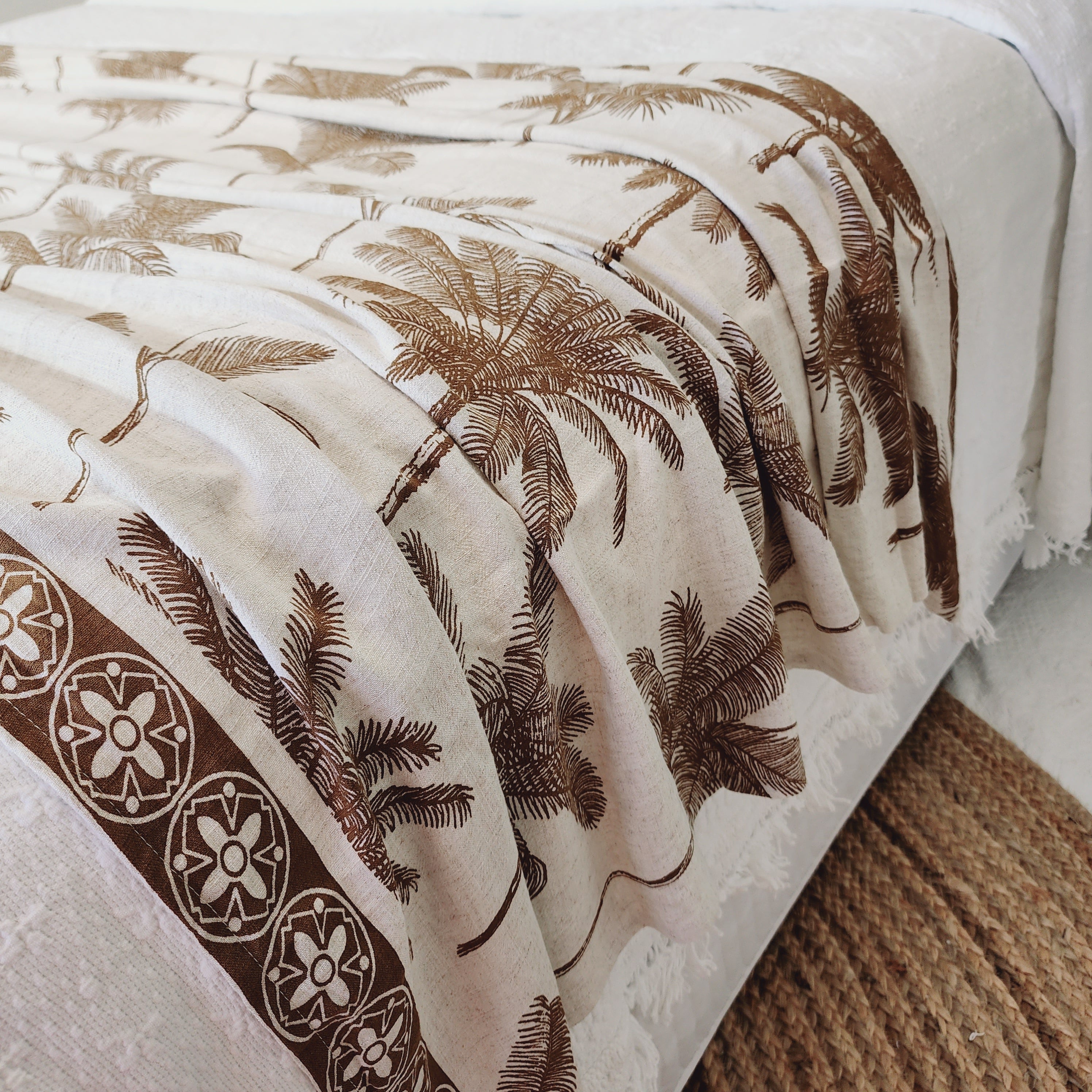 Palm Haven Cotton Throw | 2.2m