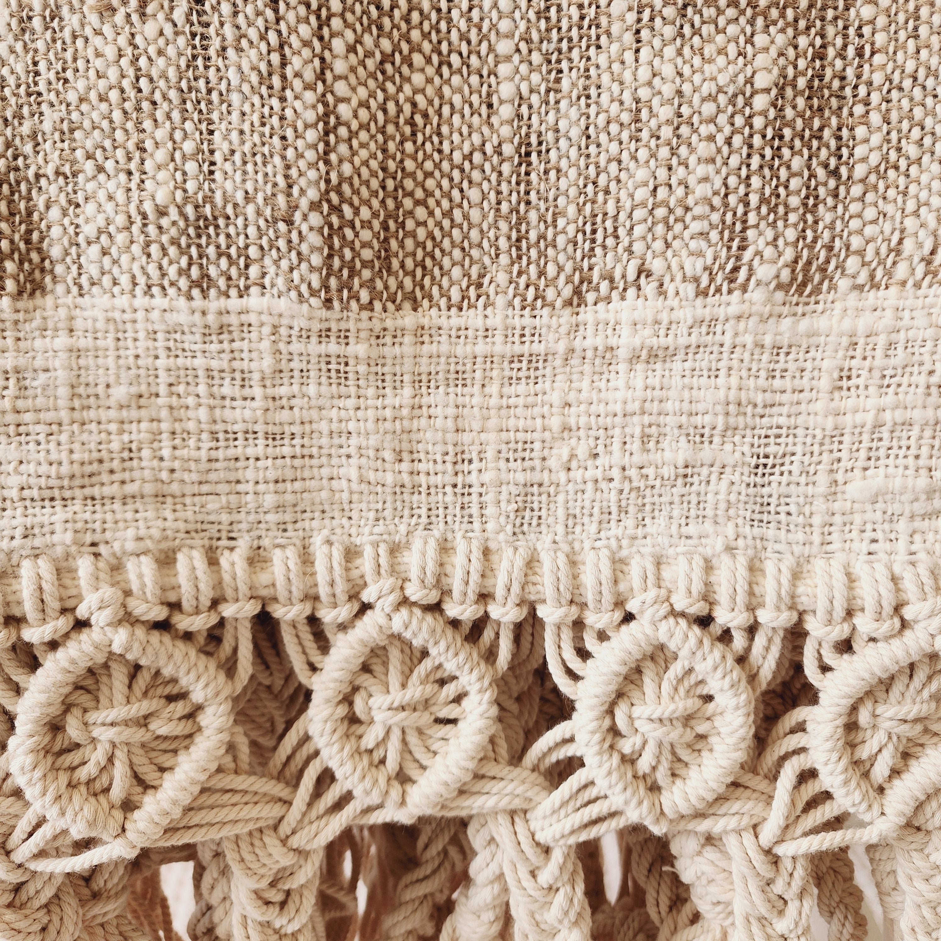 Coastal Retreat Macrame Throw