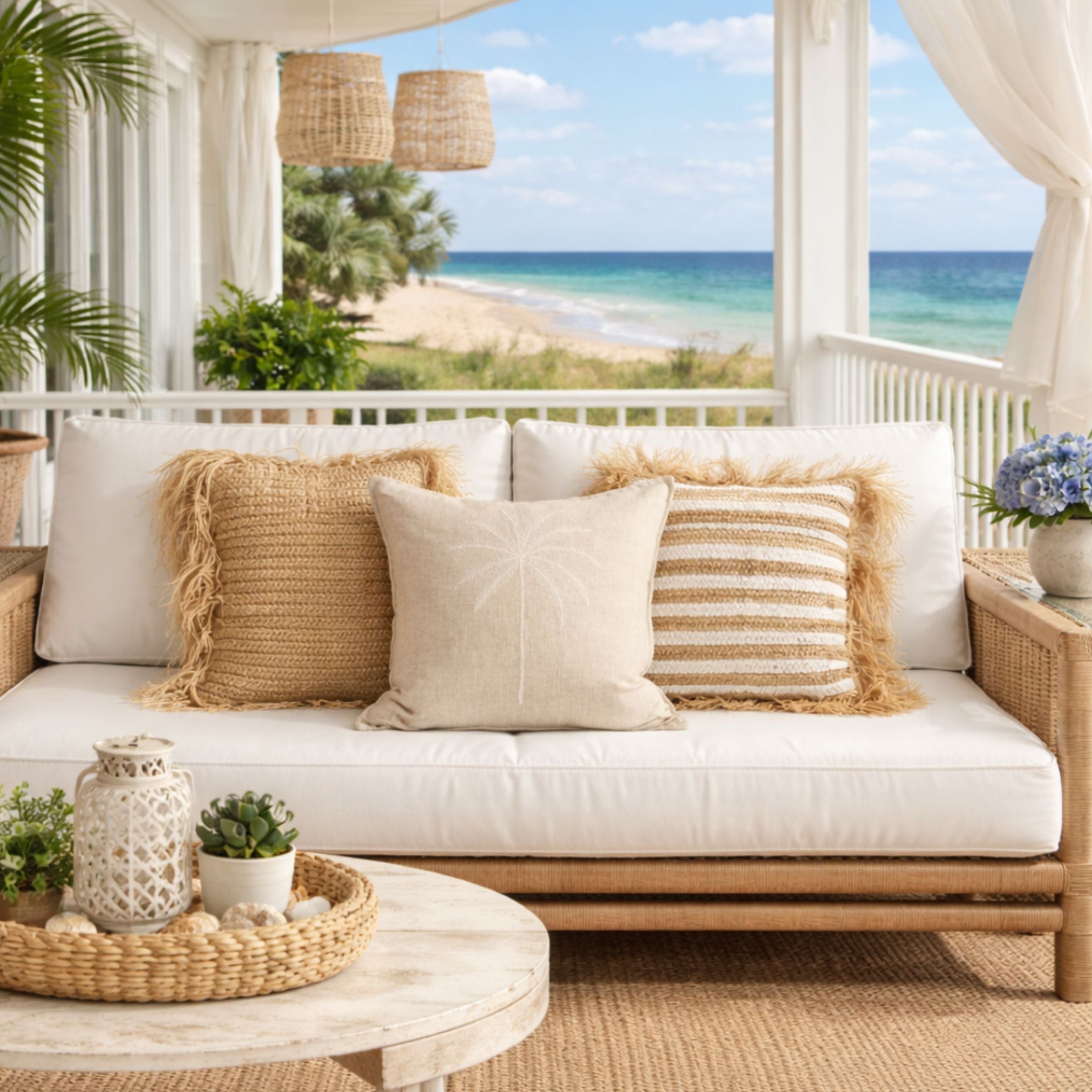 Maldives Raffia Cushion Cover | 50x50cm