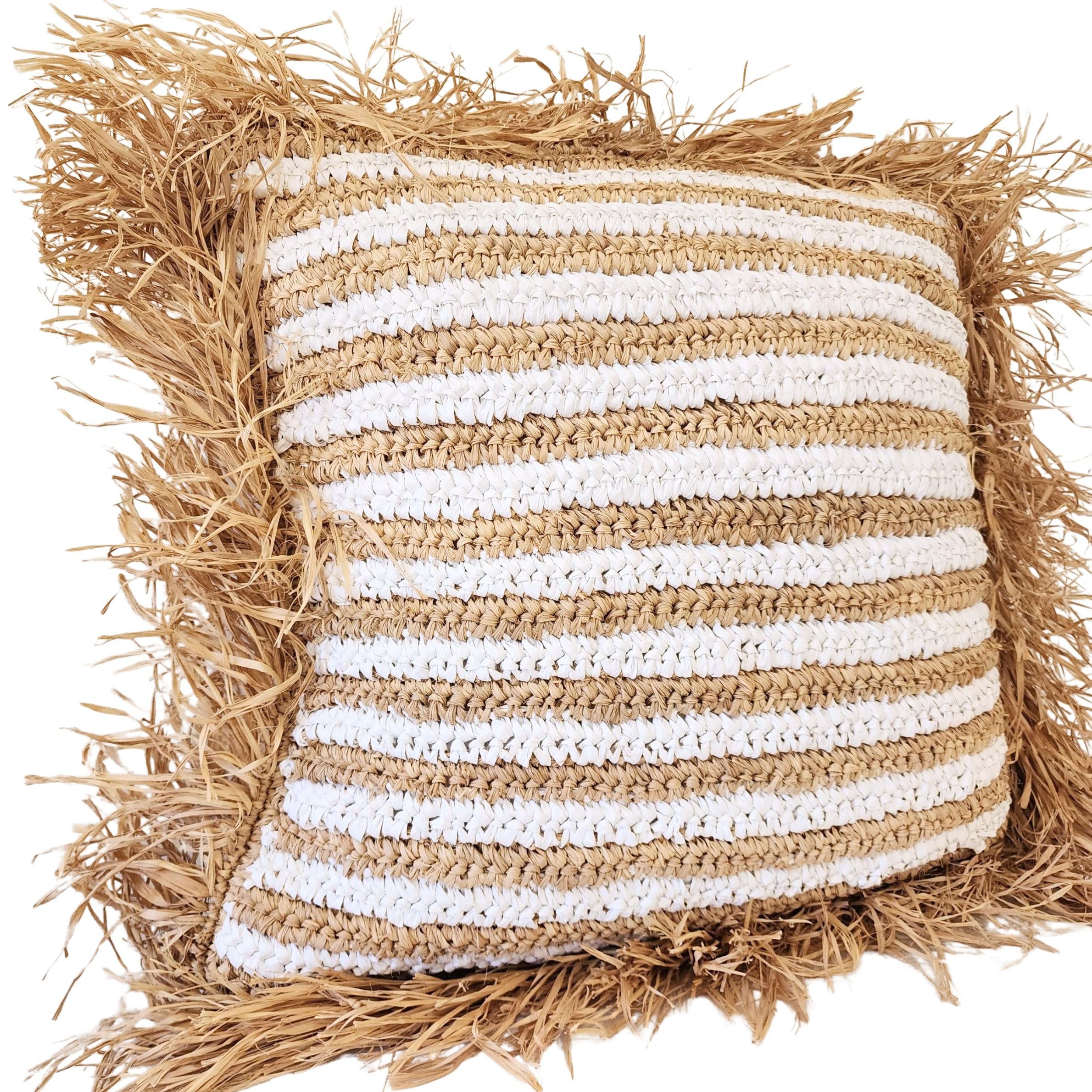 Maldives Raffia Stripe Cushion Cover | 50x50cm
