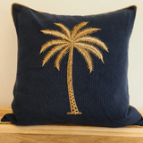 Midnight Gold 3D Palm Cushion Cover | 50x50cm | Exclusive