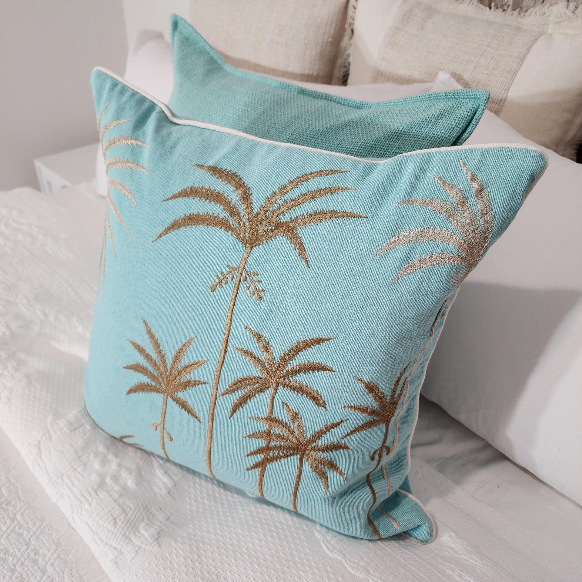 Blue Hawaii Aqua Cushion Cover | 45x45cm