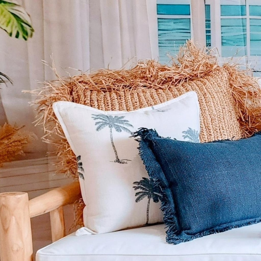 Kokomo Blue Palm Cushion Cover | 50x50cm